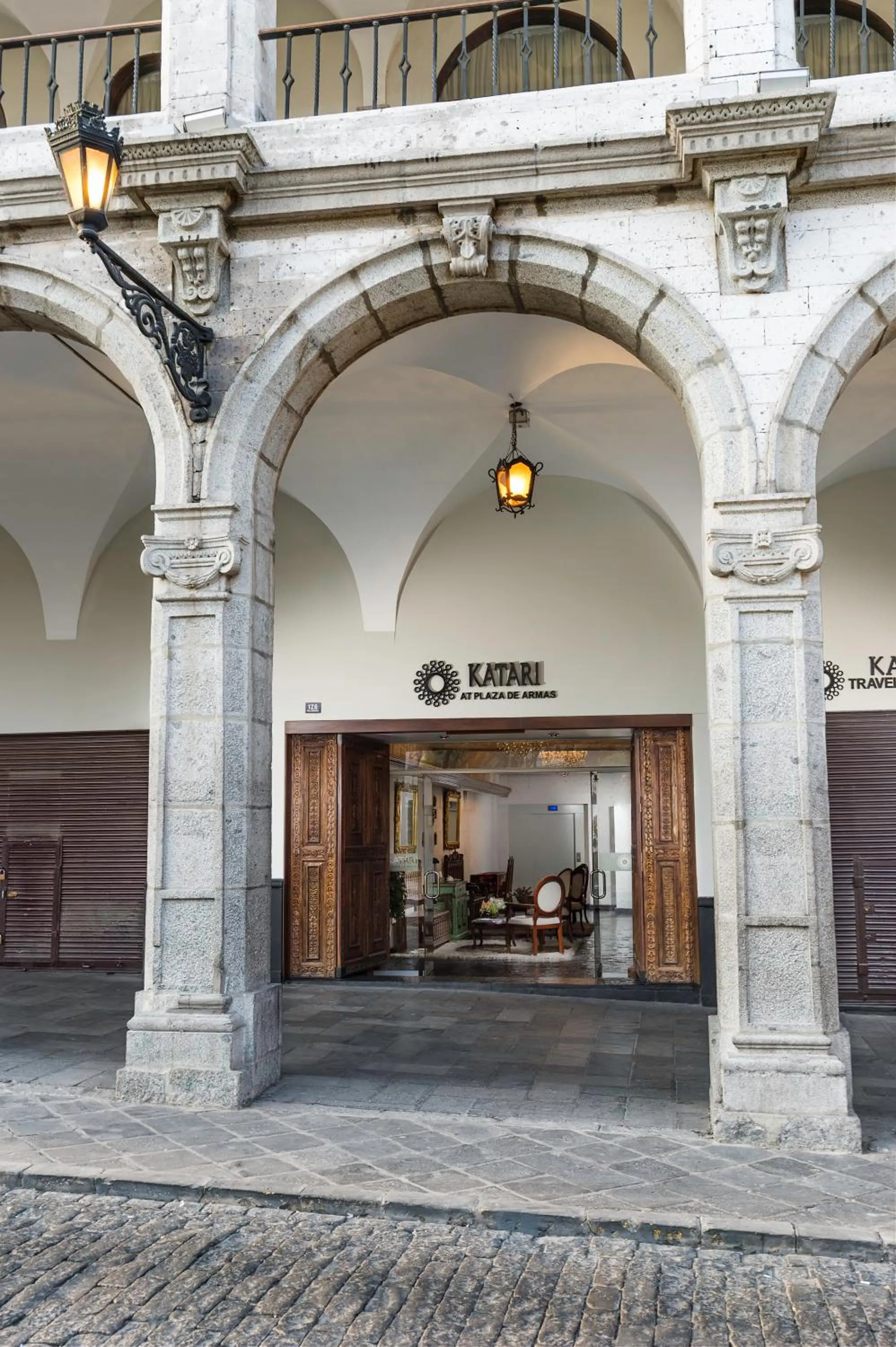 Facade/entrance in Katari Hotel at Plaza de Armas