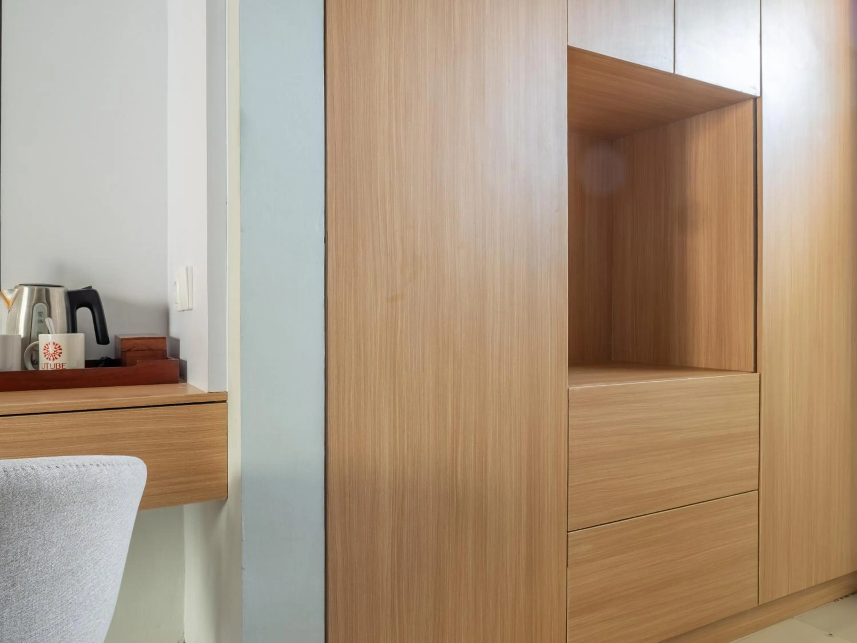 Seating area in U Tube Hotel