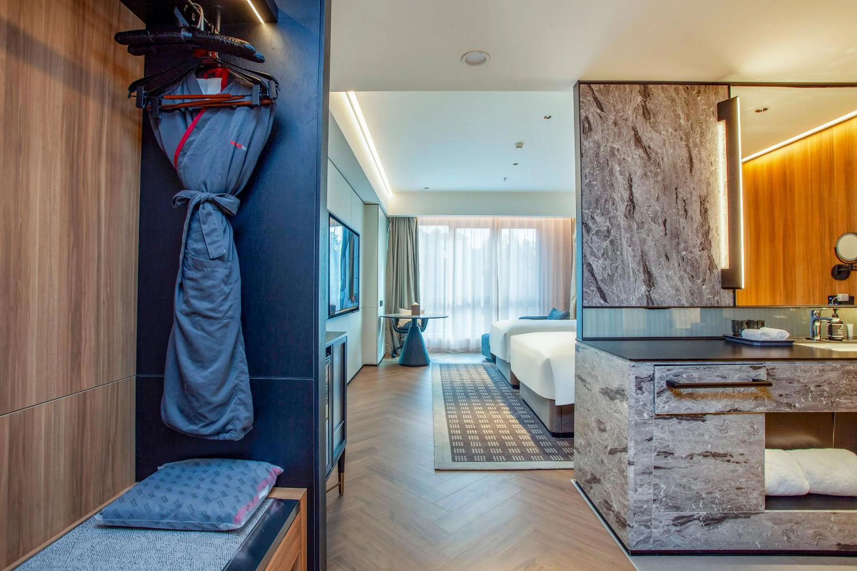 Bed in Nanjing Fanyue Plaza Intercity Hotel