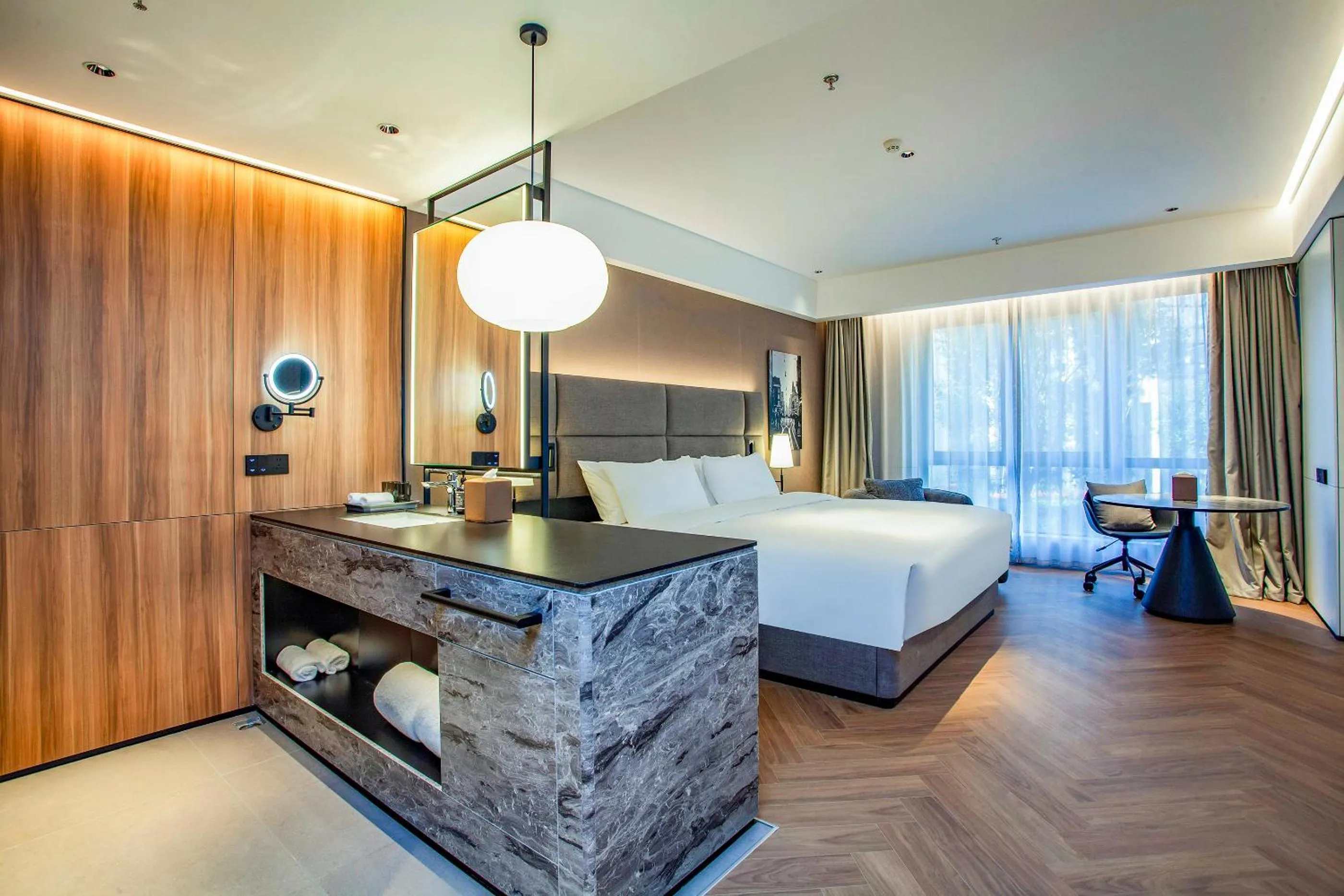 Bed in Nanjing Fanyue Plaza Intercity Hotel