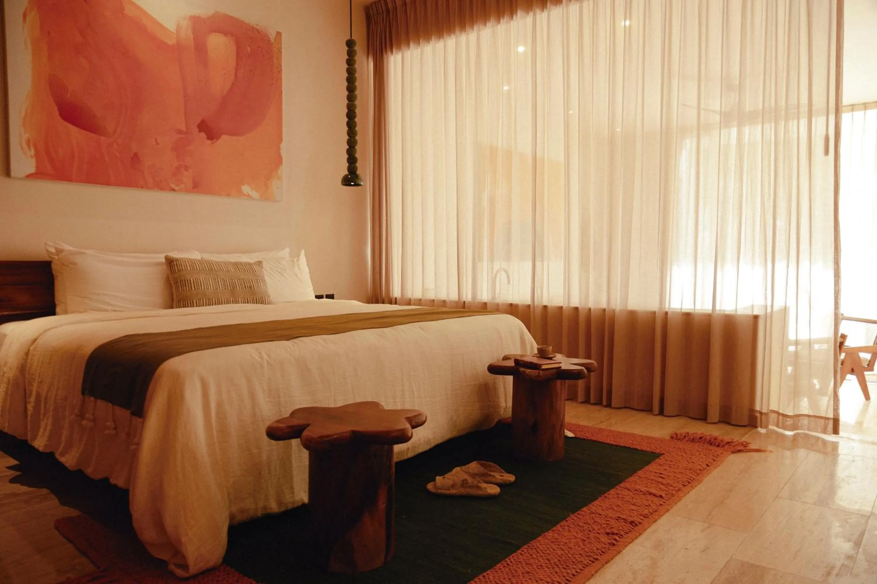 Bed in Hotel Bacab Tulum