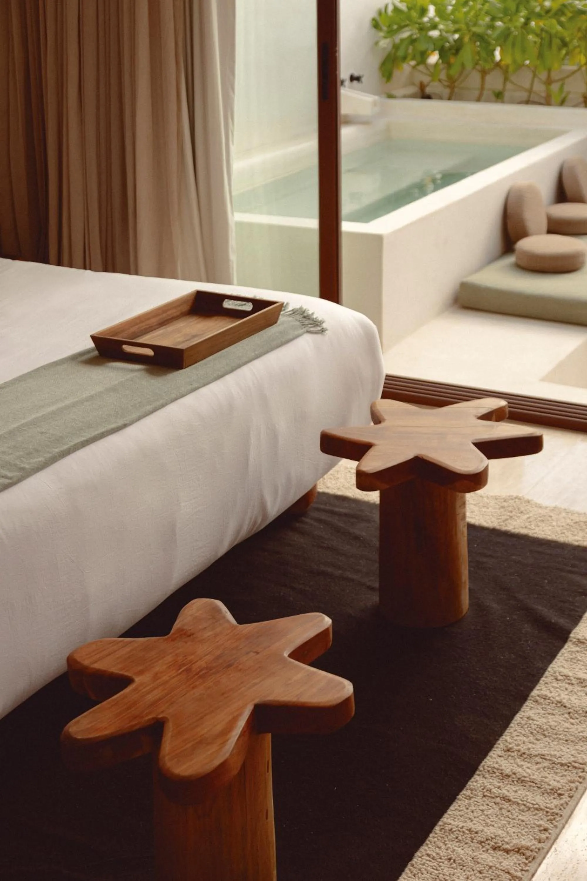 Bed in Hotel Bacab Tulum