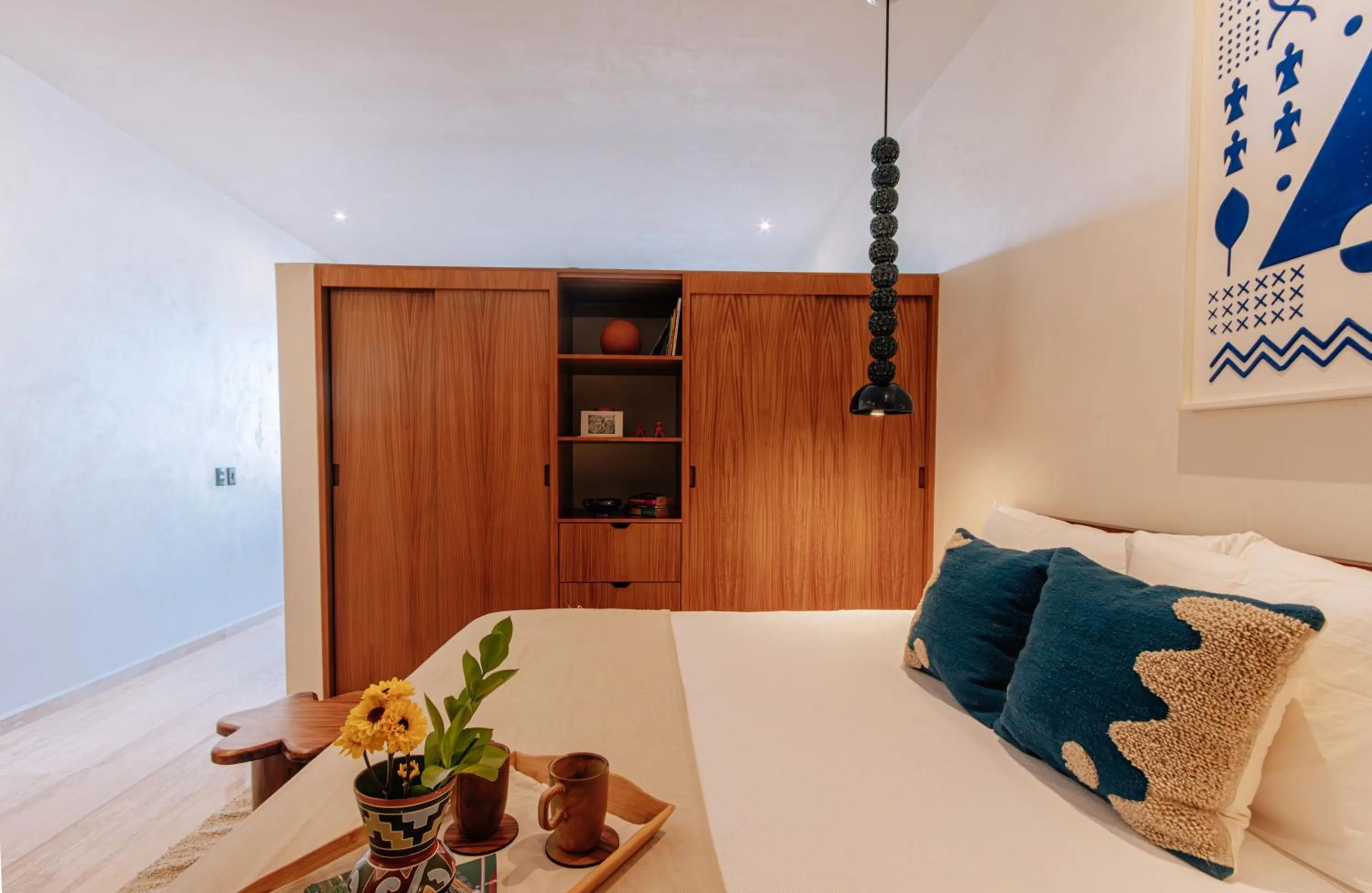 Bed in Hotel Bacab Tulum