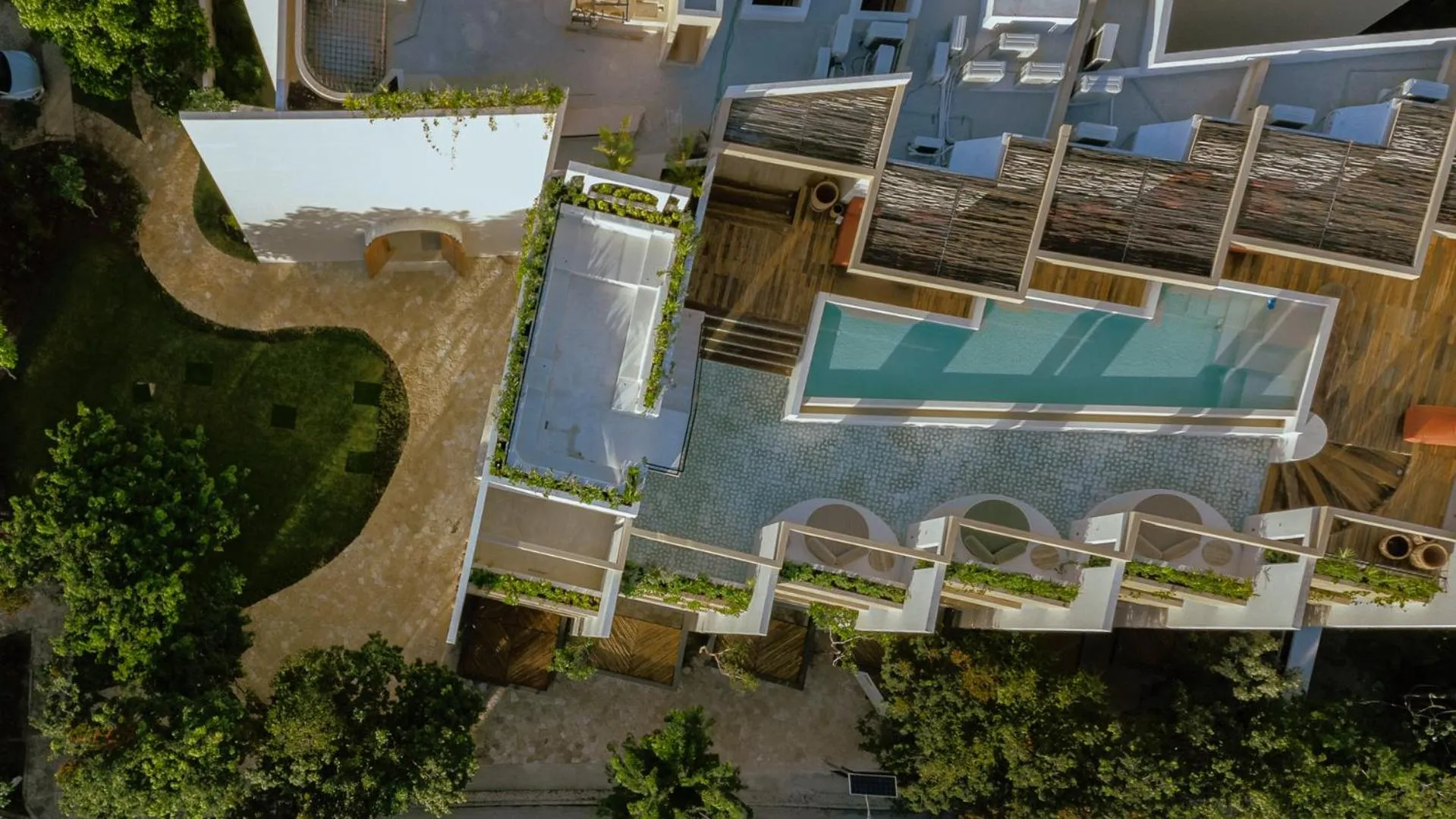 Bird's eye view in Hotel Bacab Tulum