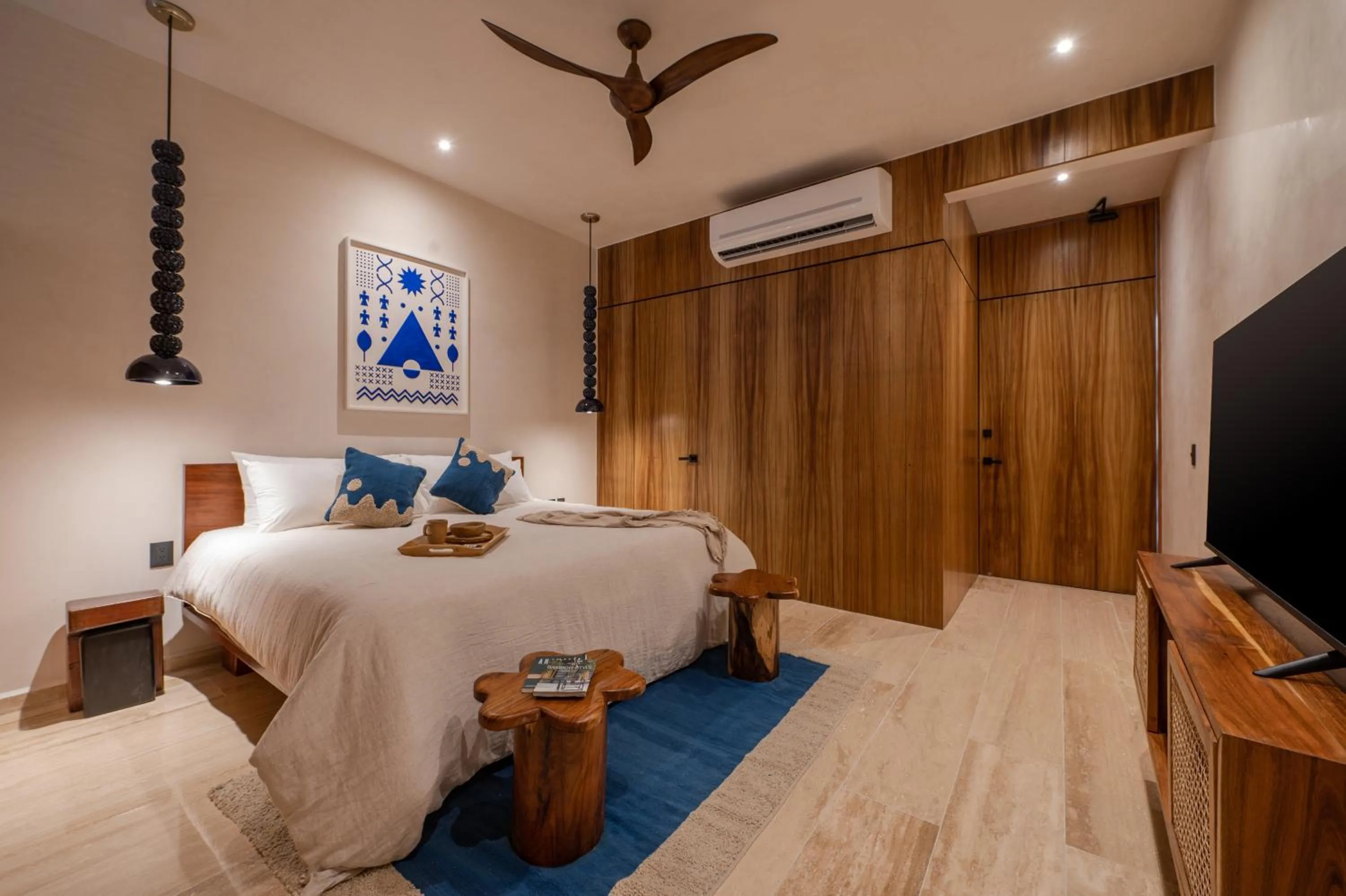 Bed in Hotel Bacab Tulum