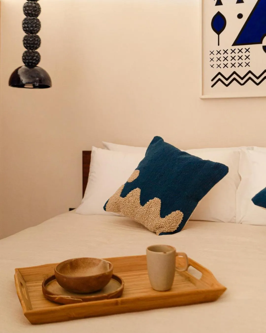 Bed in Hotel Bacab Tulum