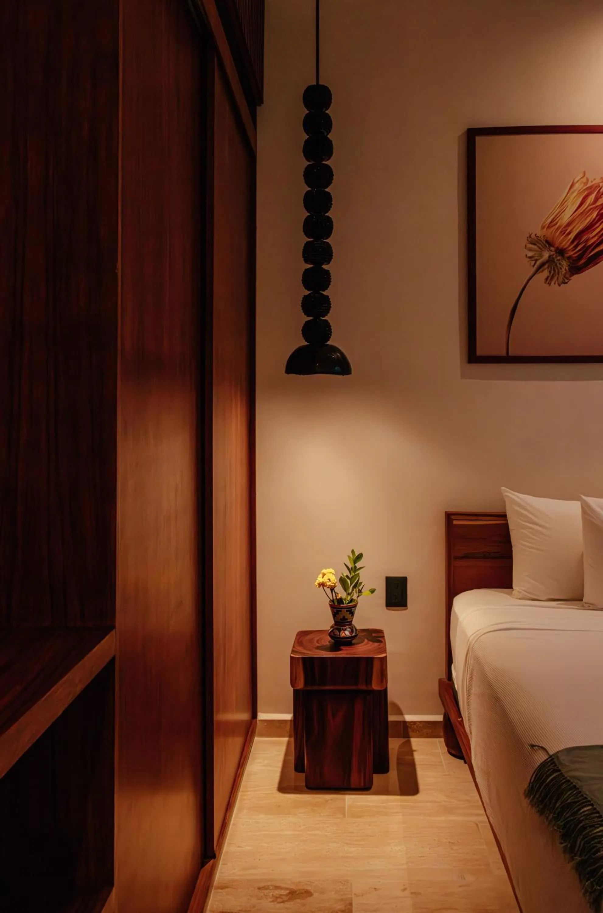 Bed in Hotel Bacab Tulum