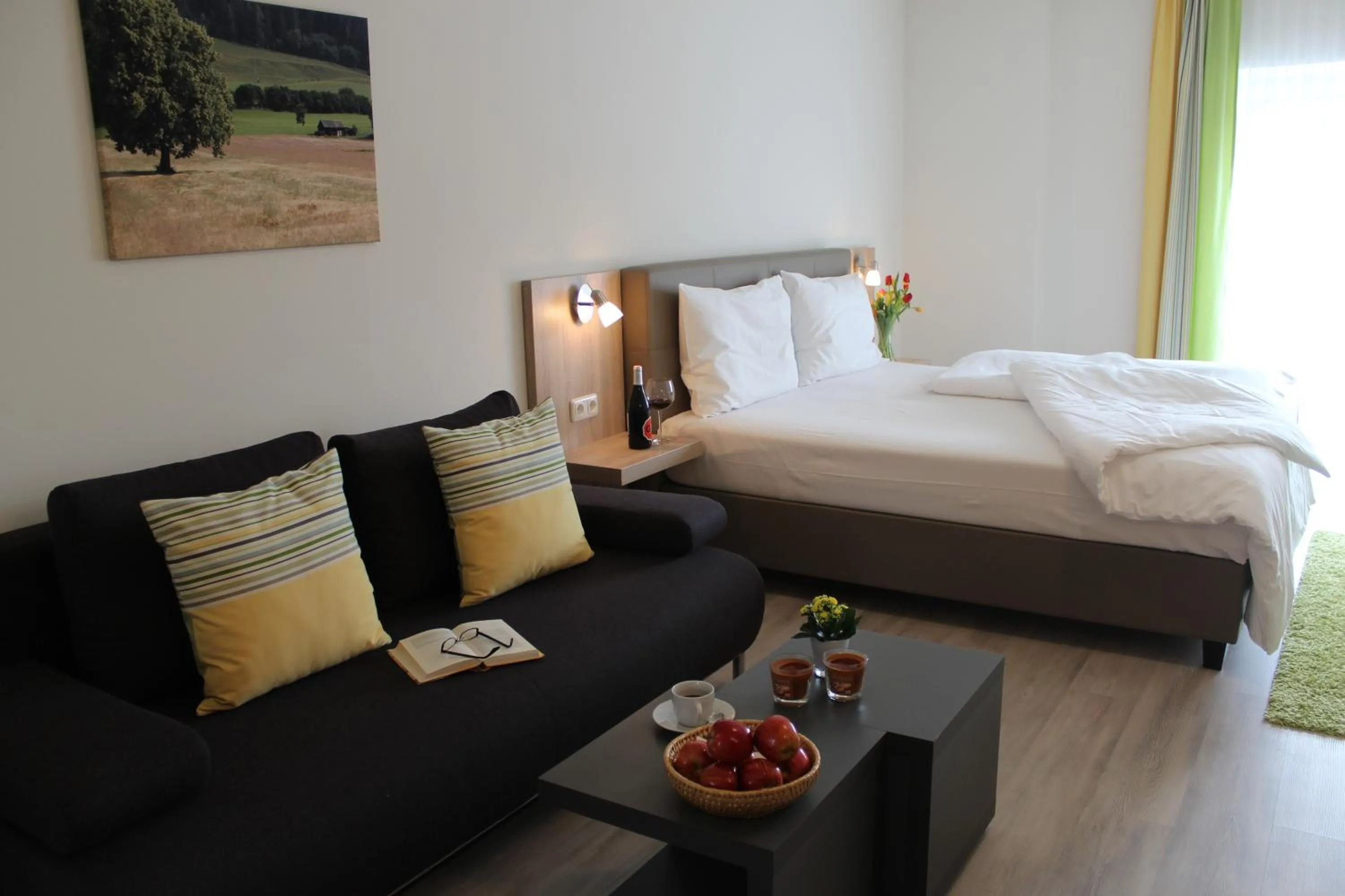 Photo of the whole room, Bed in Gästehaus Karl August