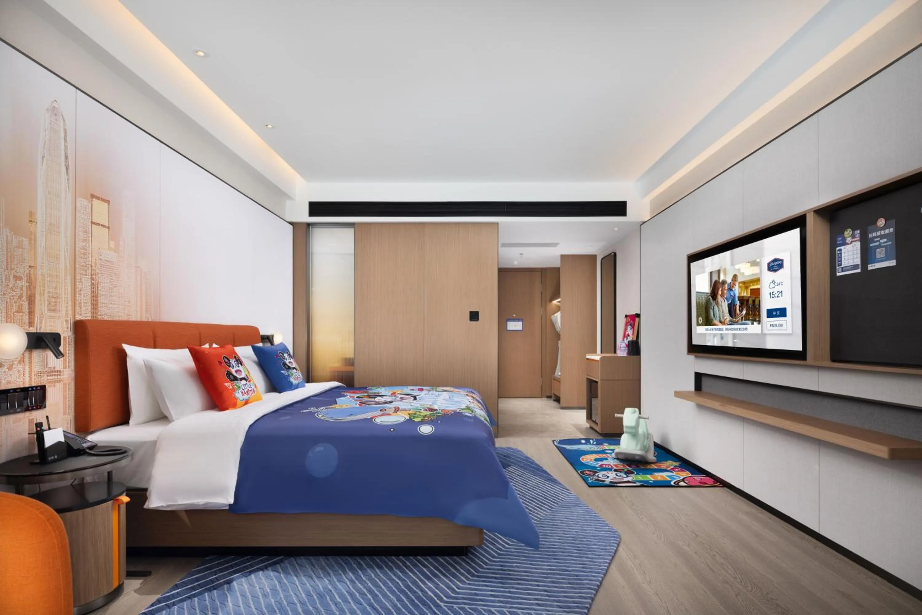 Bed in Hampton by Hilton Shenzhen Futian Huaqiangbei