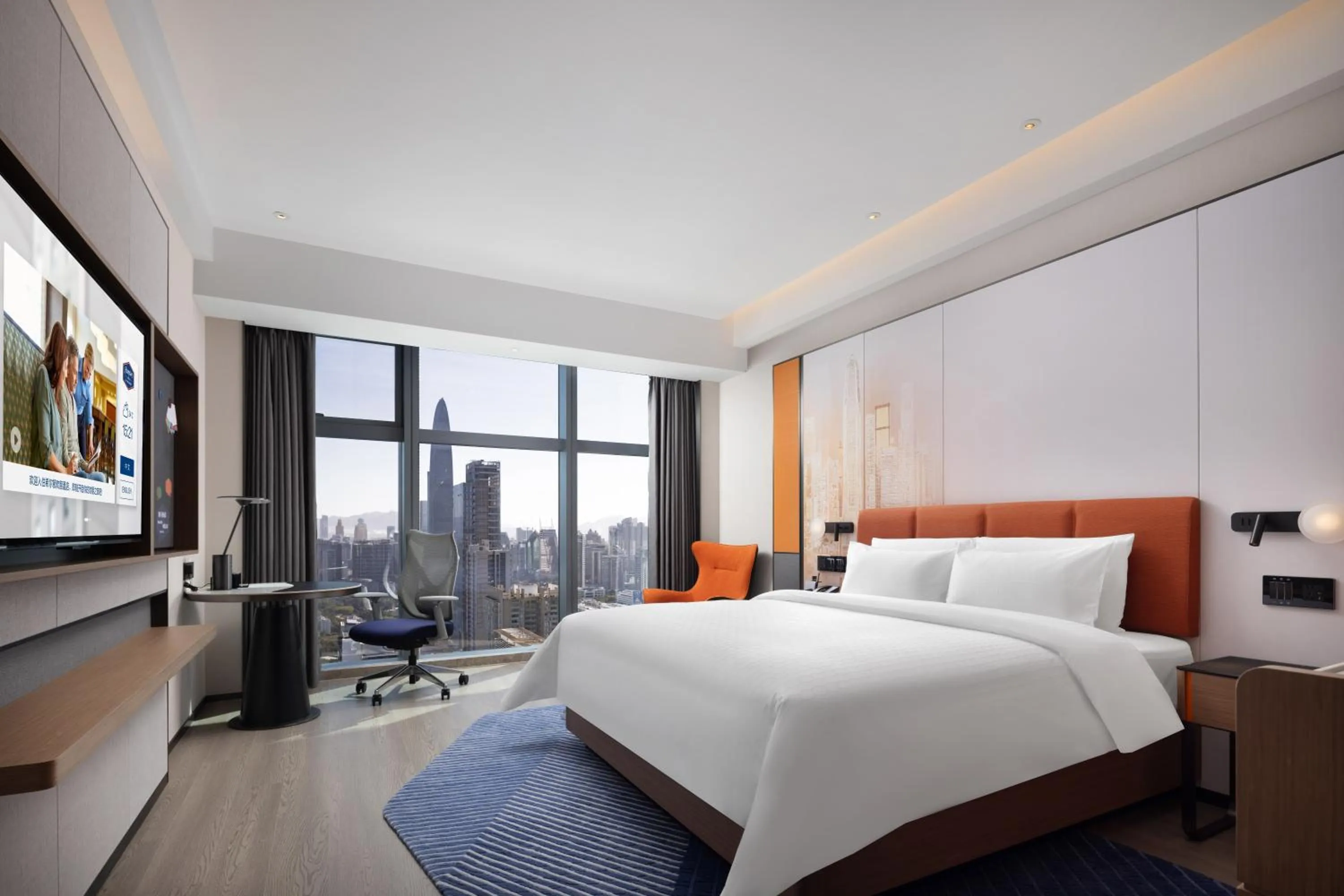 Bed in Hampton by Hilton Shenzhen Futian Huaqiangbei