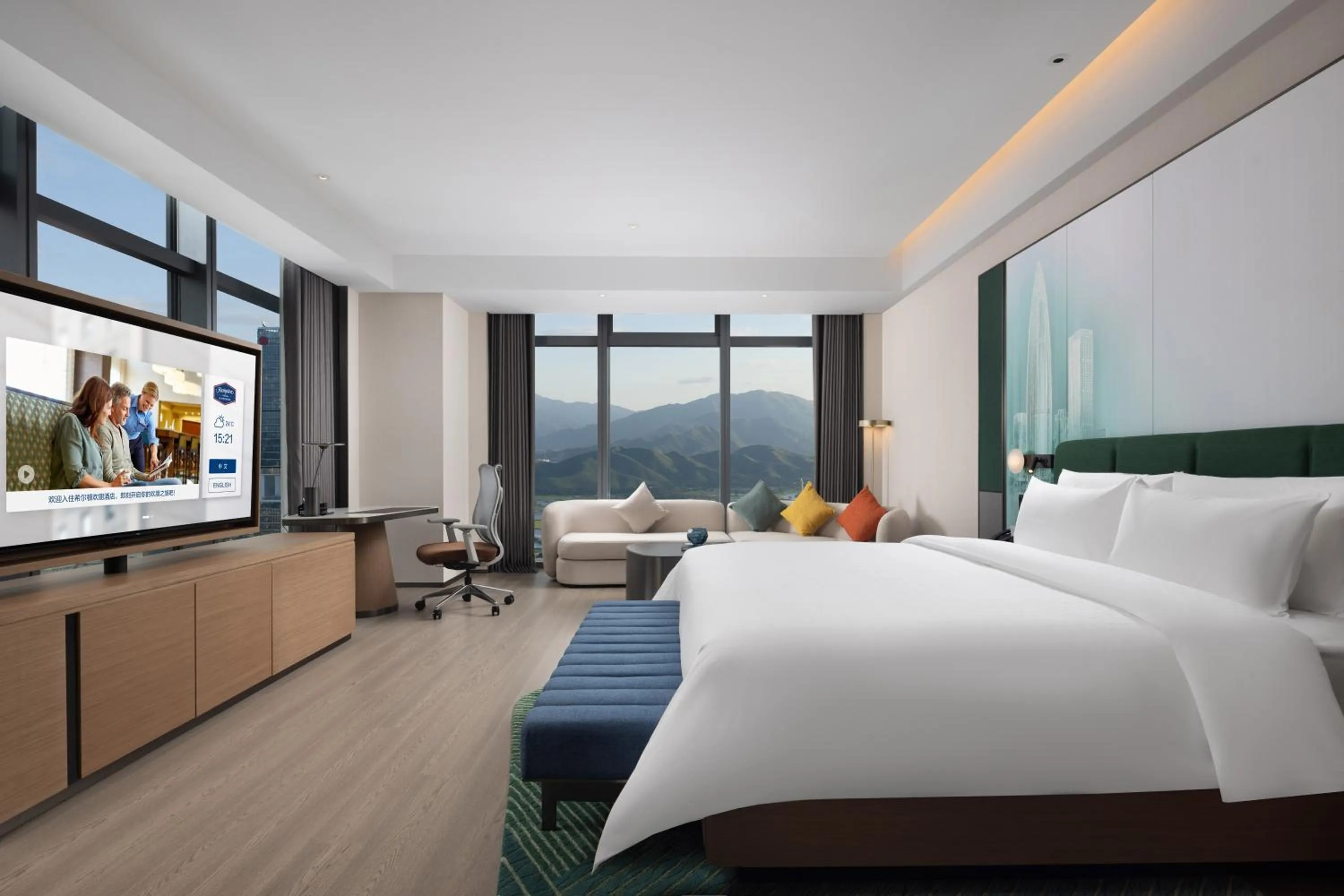 Bed in Hampton by Hilton Shenzhen Futian Huaqiangbei