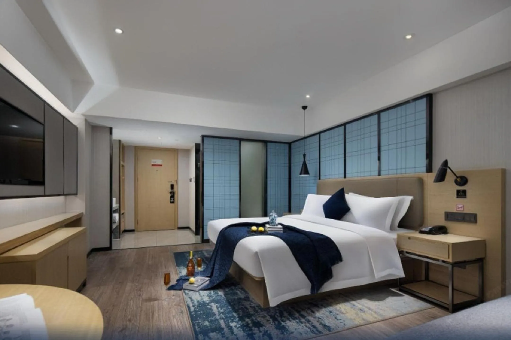 Bed in Echarm International Hotel Guangzhou Beijing Road Pedestrian Street Tianzi Wharf