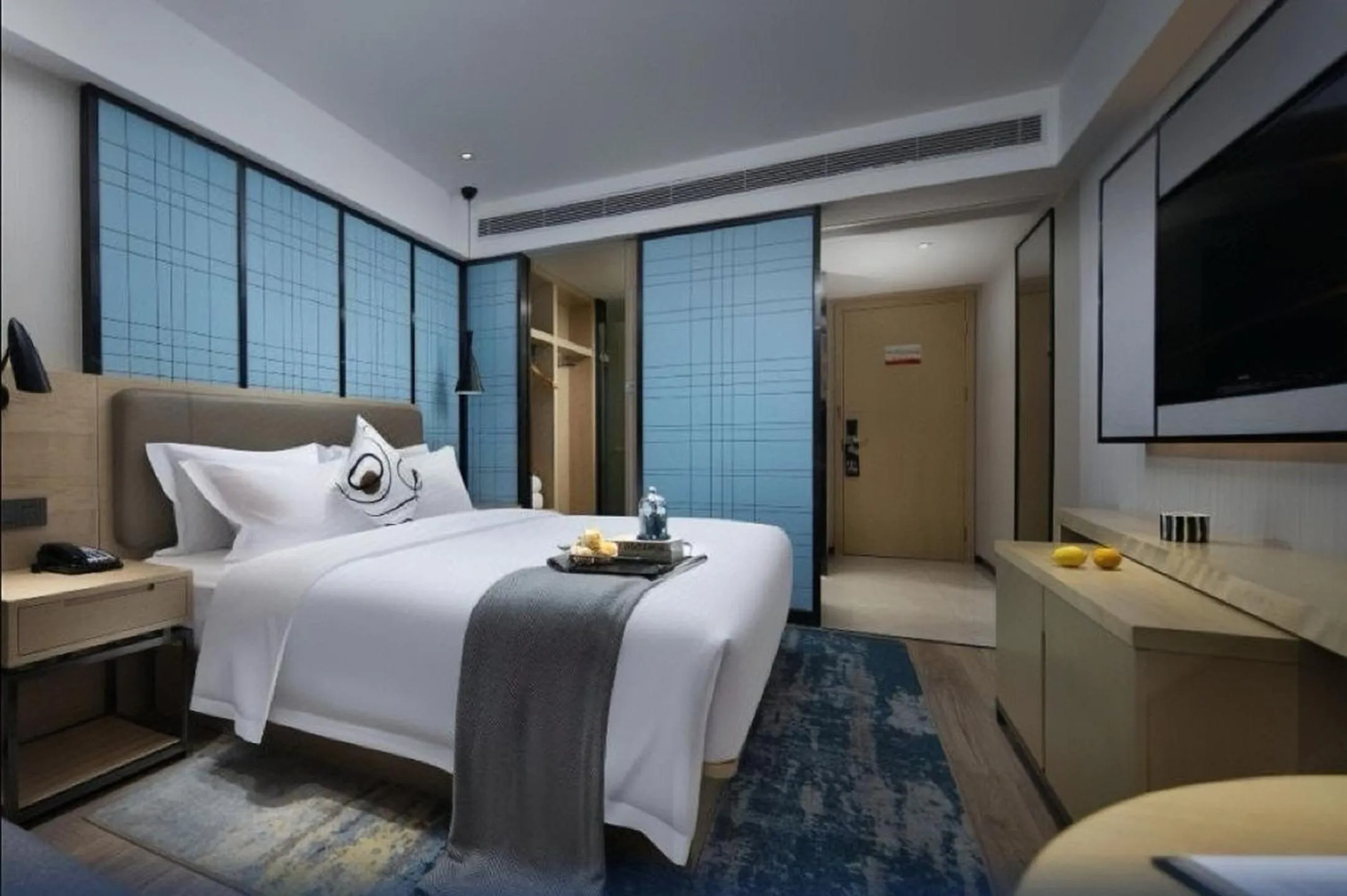 Bed in Echarm International Hotel Guangzhou Beijing Road Pedestrian Street Tianzi Wharf