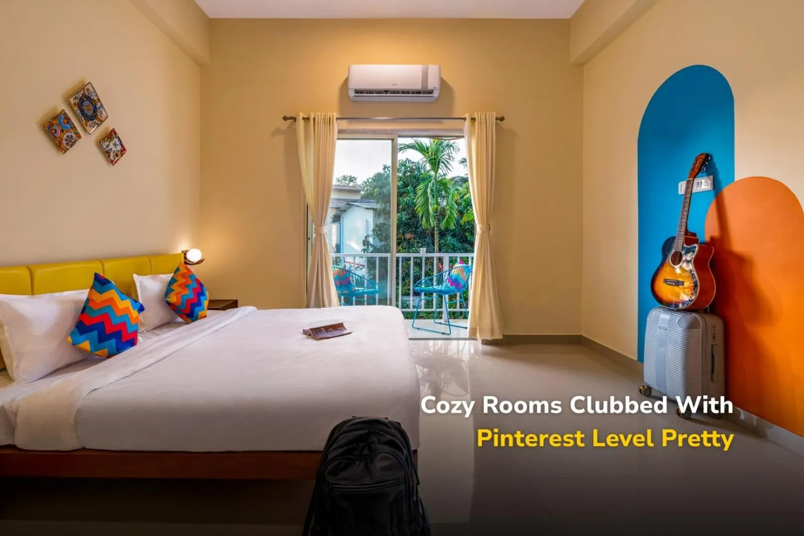 Bedroom, Bed in goSTOPS Alibaug