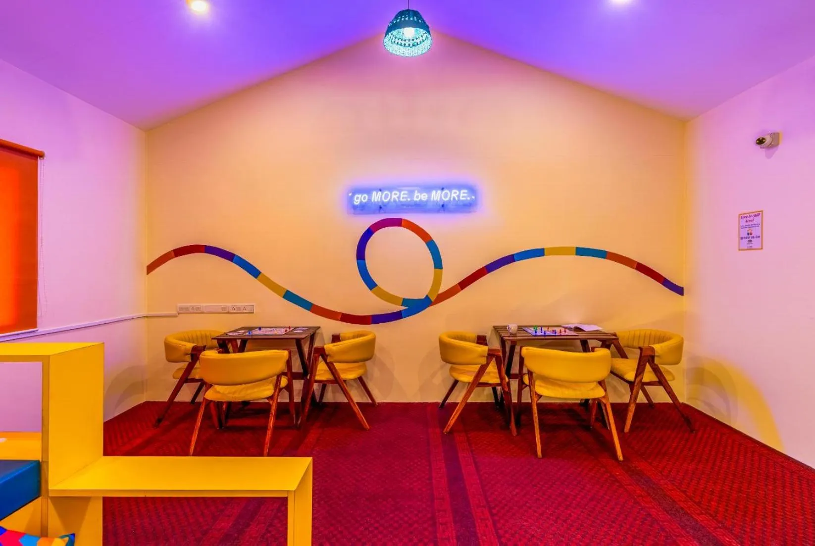 Seating area in goSTOPS Alibaug