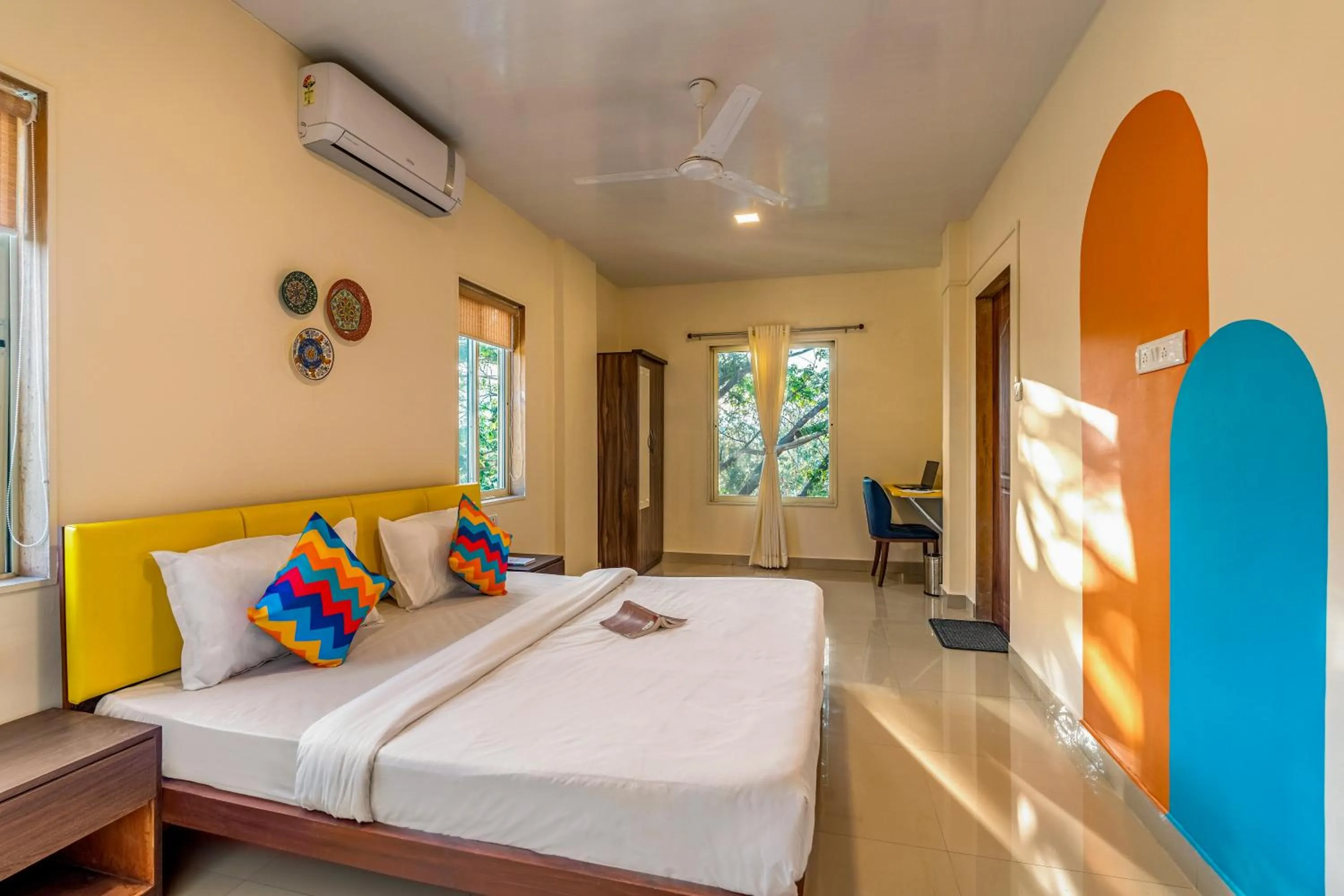 Bedroom, Bed in goSTOPS Alibaug