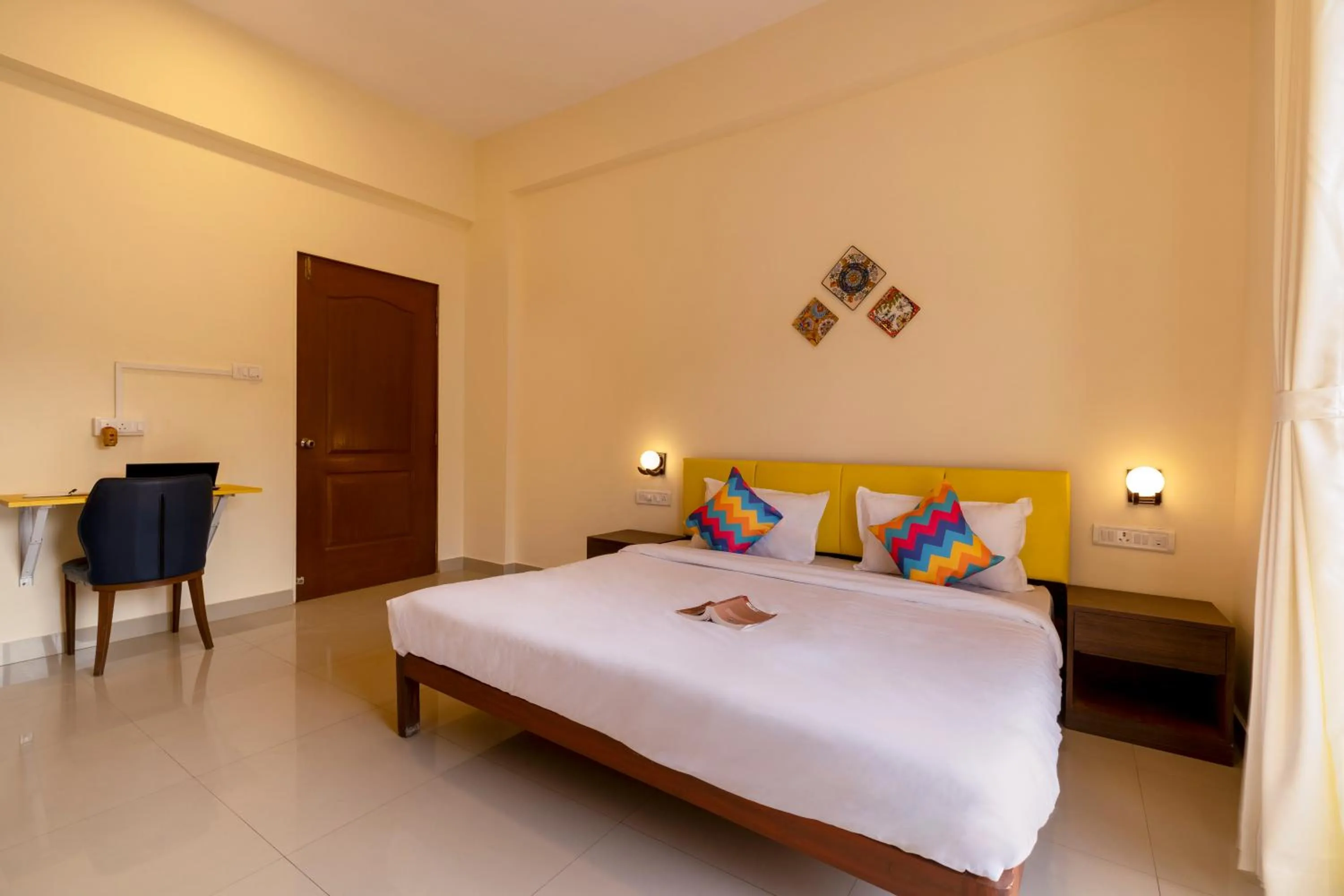 Bedroom, Bed in goSTOPS Alibaug