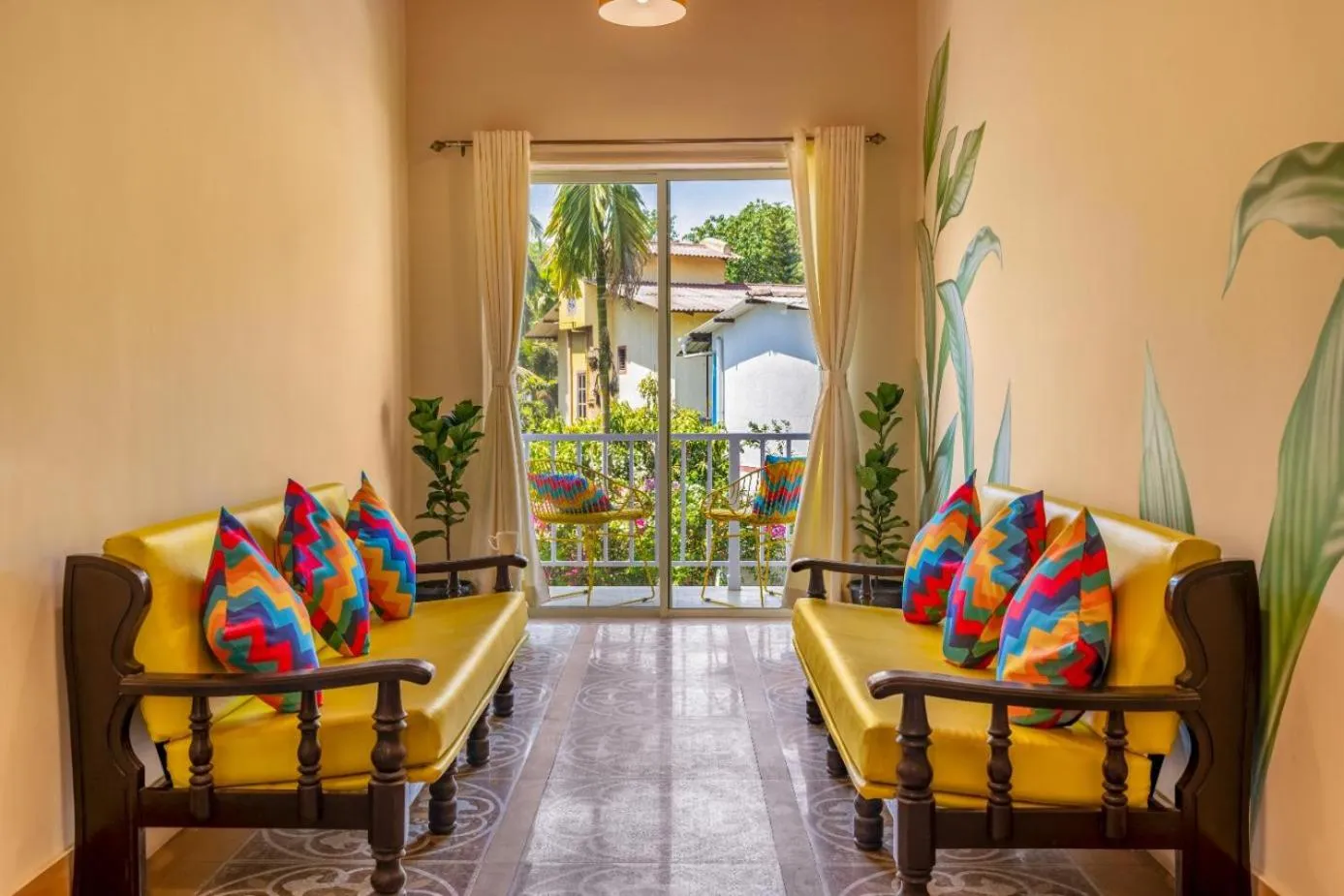 Seating area in goSTOPS Alibaug