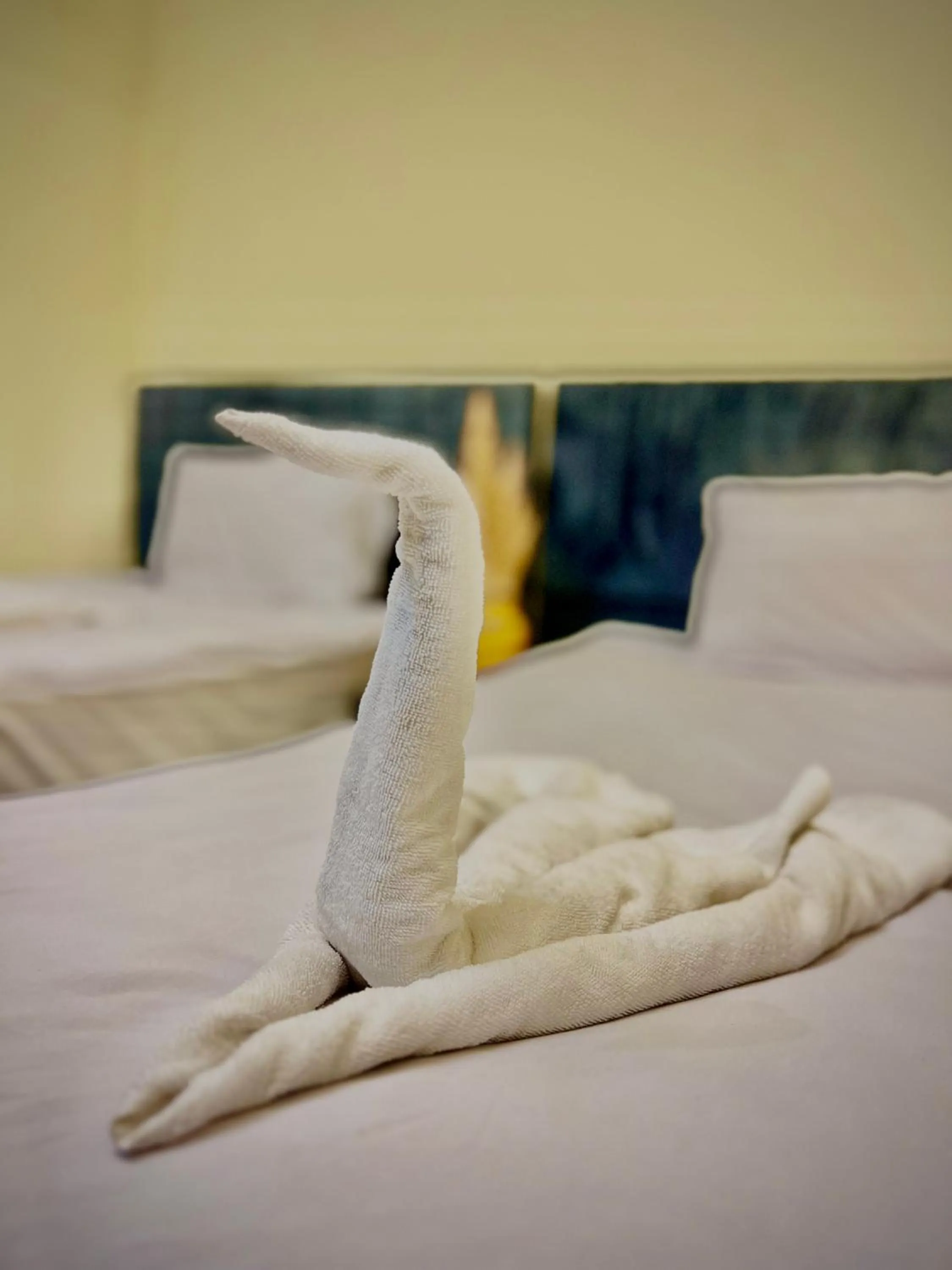 Bed in Farsha Pyramids Inn