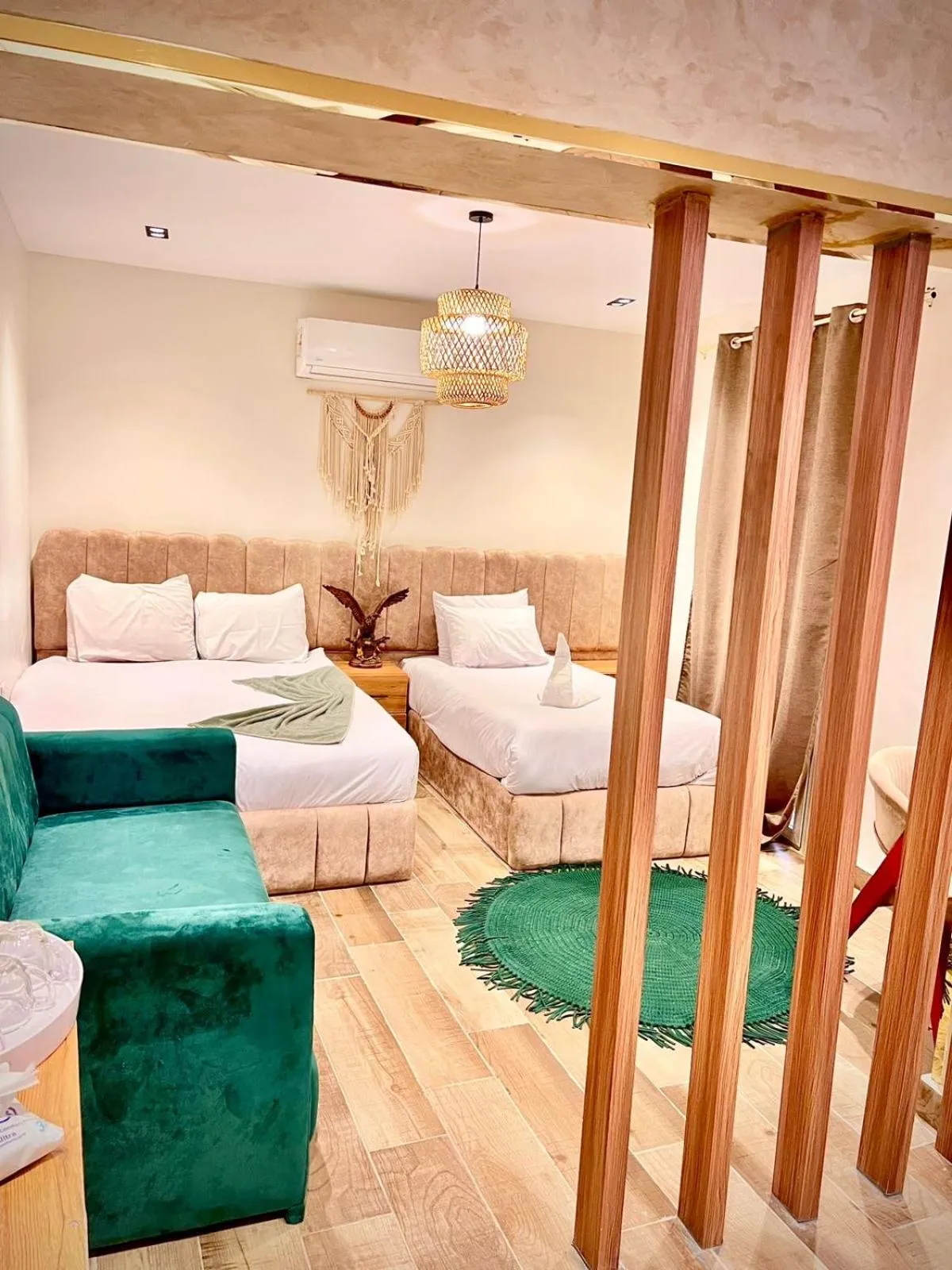 Bed in Farsha Pyramids Inn