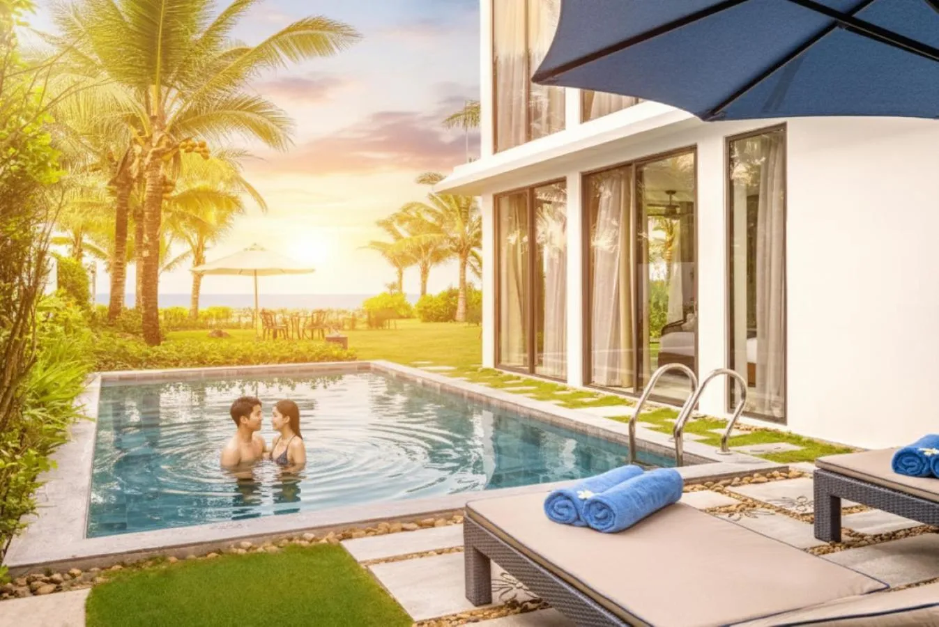 Swimming pool in Hoi An Royal Beachfront Villas