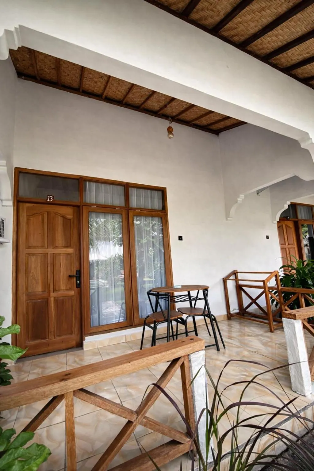 Balcony/Terrace in The Confidential Mandalika - Sea Front Hotel - New Starlink 70Mbps WiFi - Free Gym Access