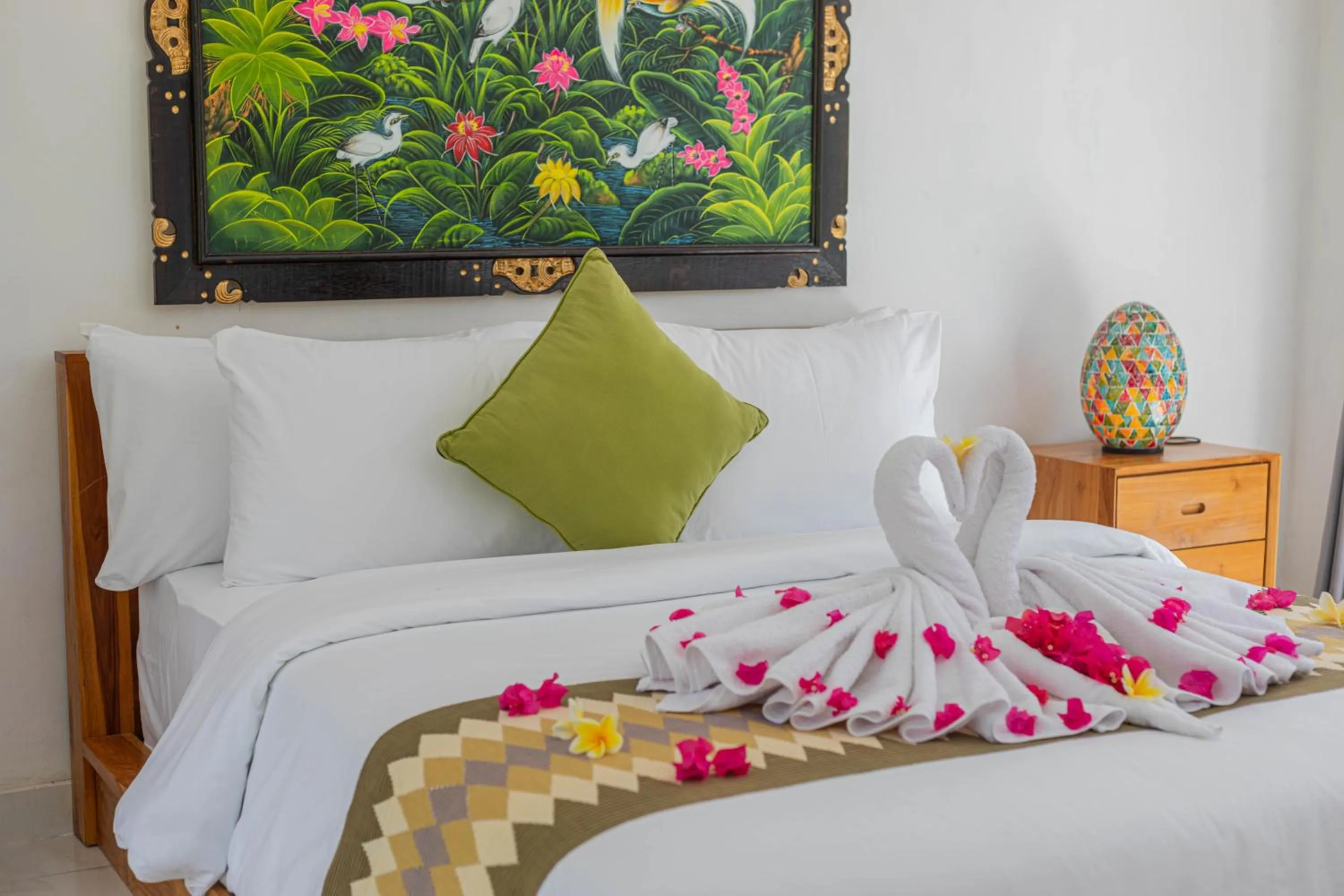 Decorative detail, Bed in Radjes Bungalow Nusa Penida