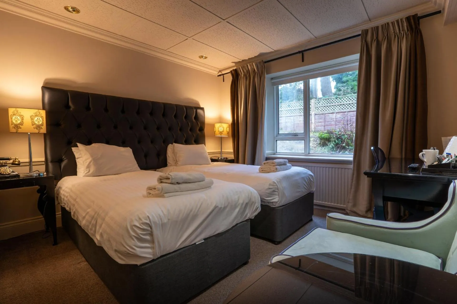 Bed in Hollin House Hotel