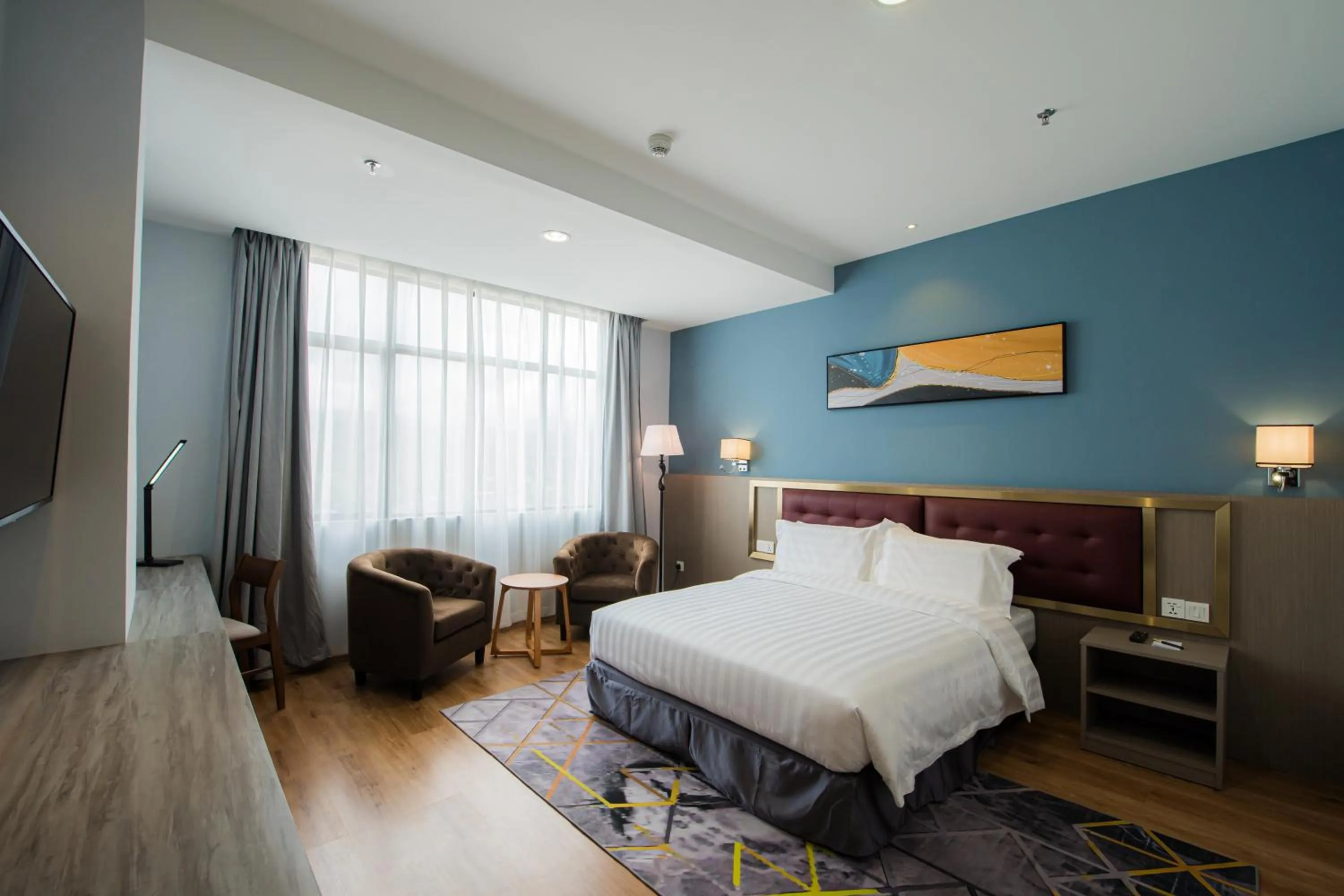 Bed in Grand InHotel Kota Kinabalu