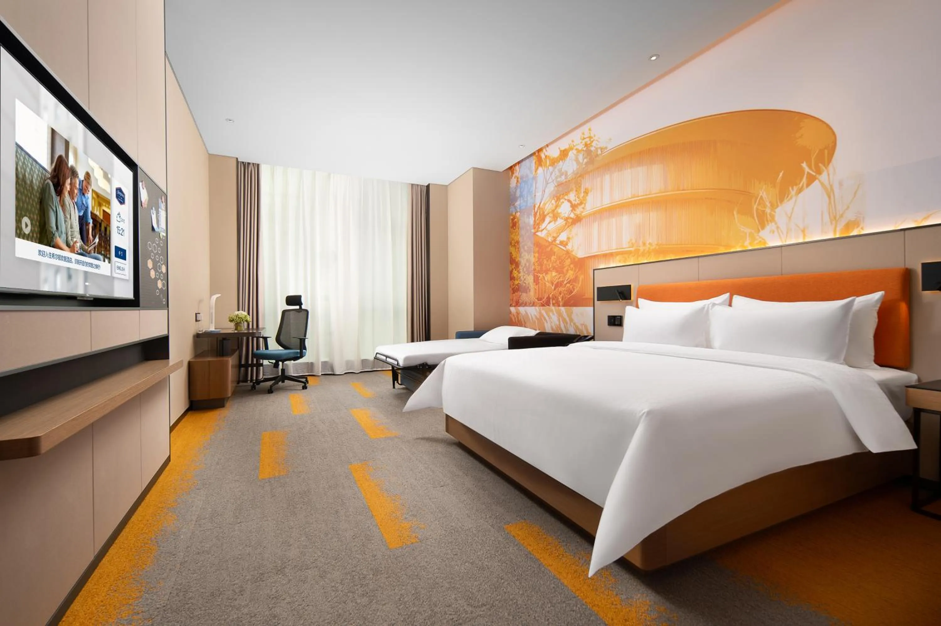 City view, Bed in Hampton by Hilton Foshan Shunde Beijiao