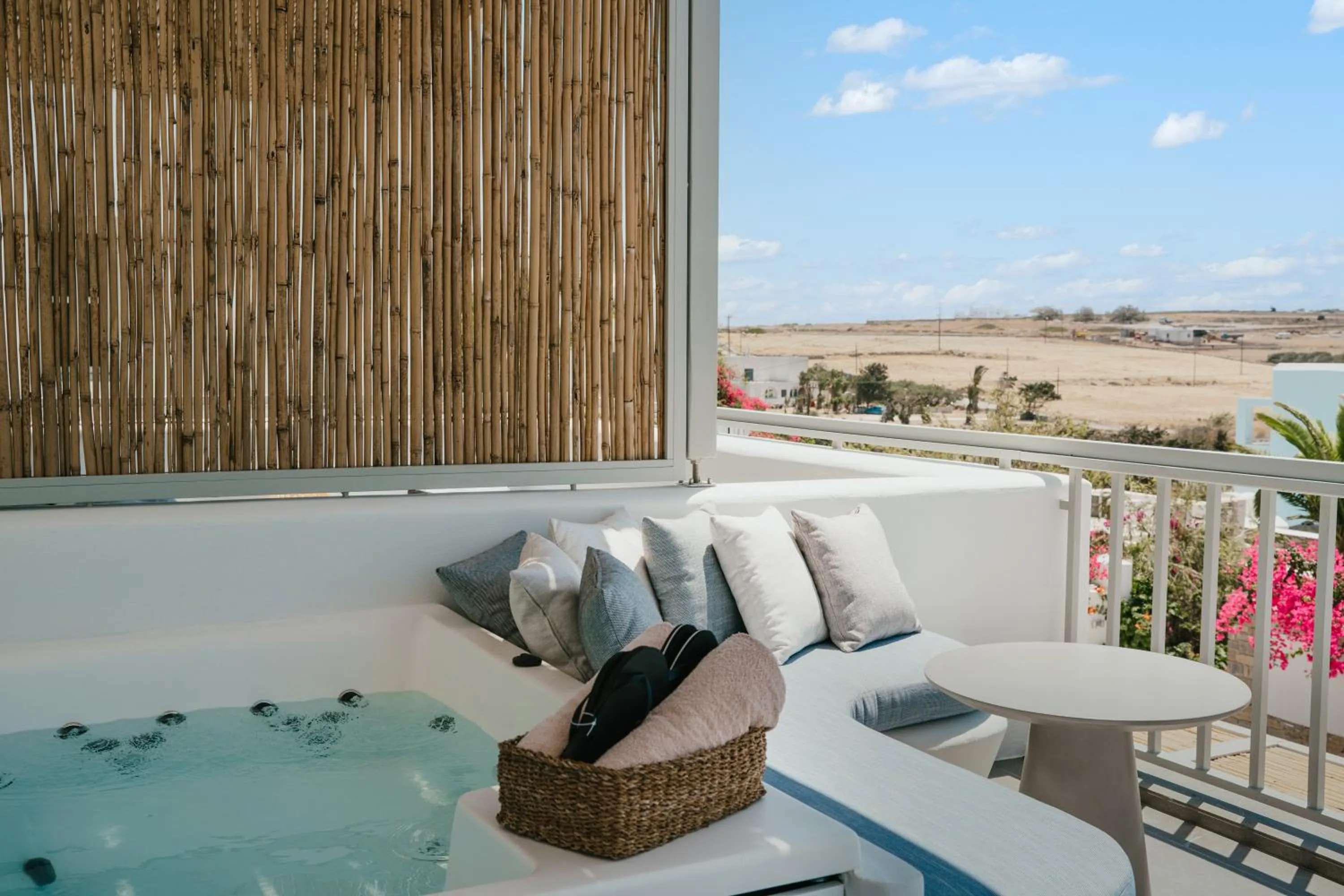Hot Tub in Mr & Mrs White Paros Suites & More