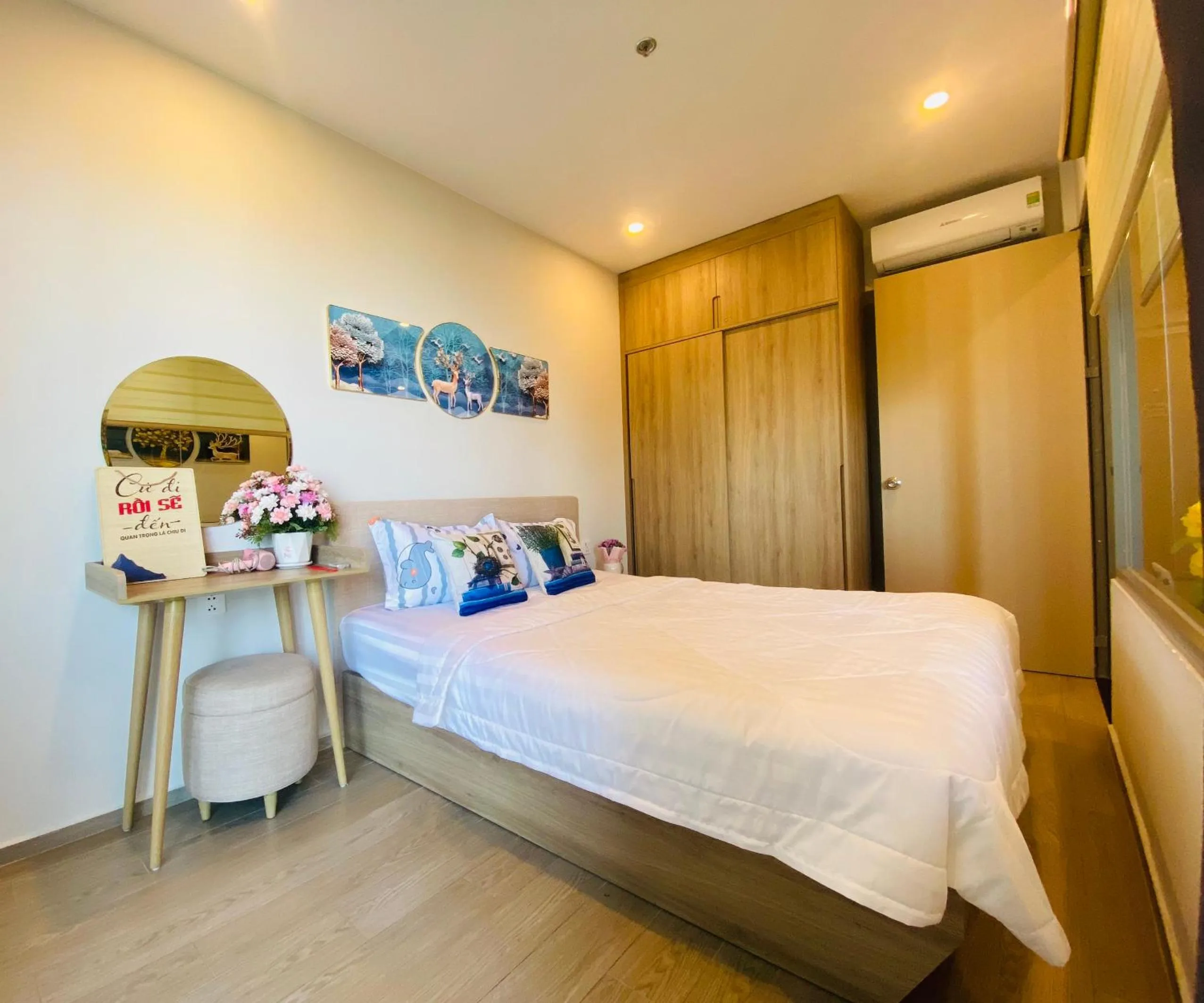 Bed in The Song Apartment Vung Tau Sea view