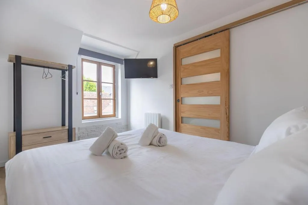 Bedroom, Bed in L'Appart des Platanes