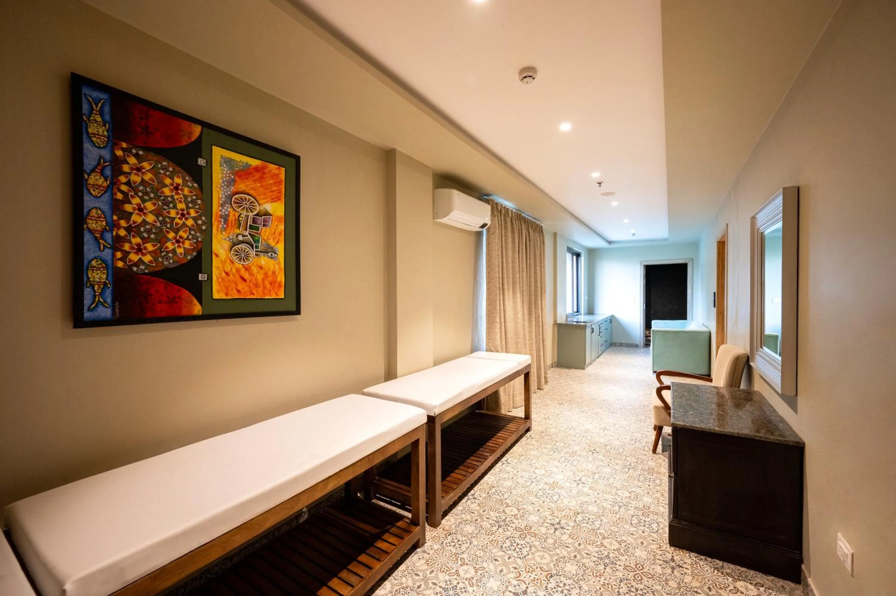 Bed in Essentia Luxury Resort & Spa Udaipur