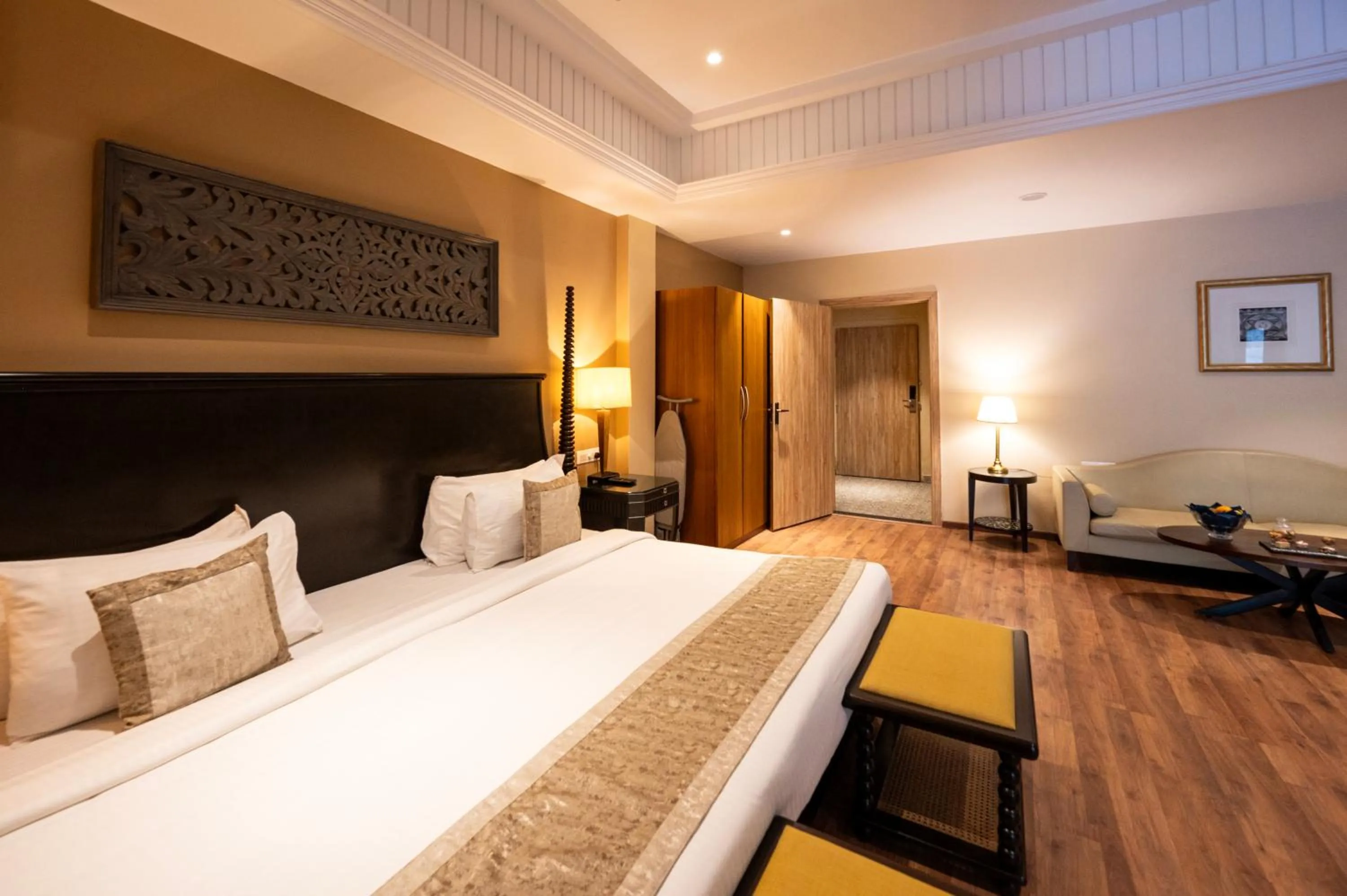 Bed in Essentia Luxury Resort & Spa Udaipur