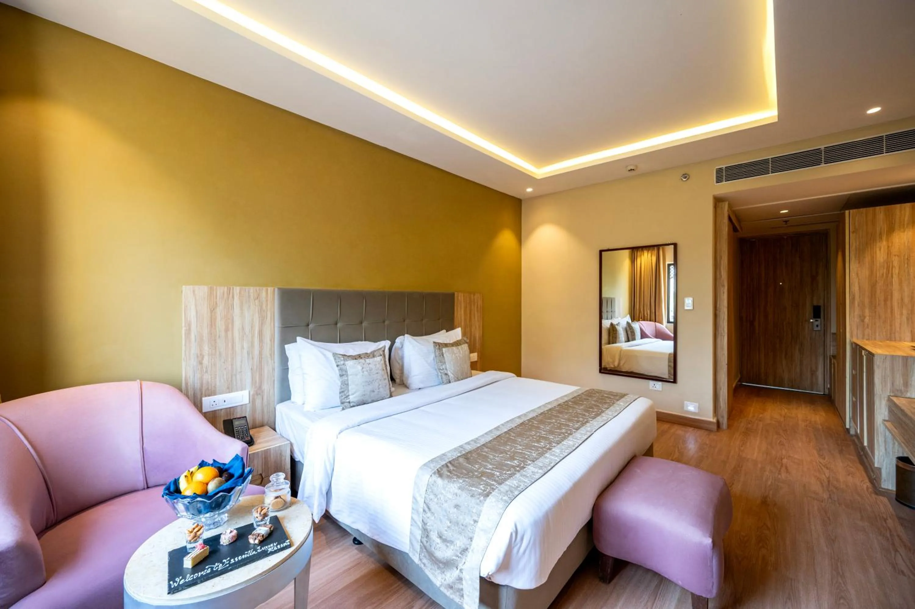 Bed in Essentia Luxury Resort & Spa Udaipur