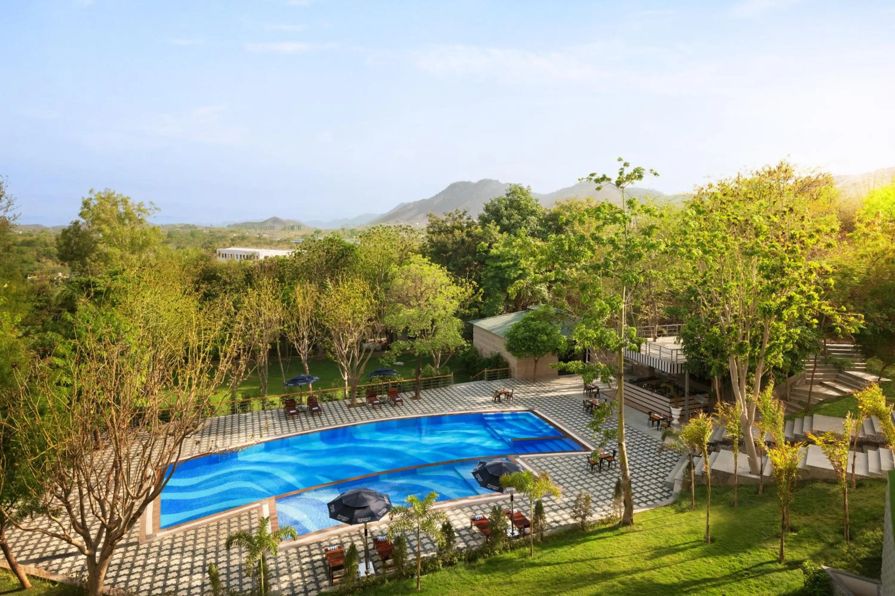 Mountain view in Essentia Luxury Resort & Spa Udaipur