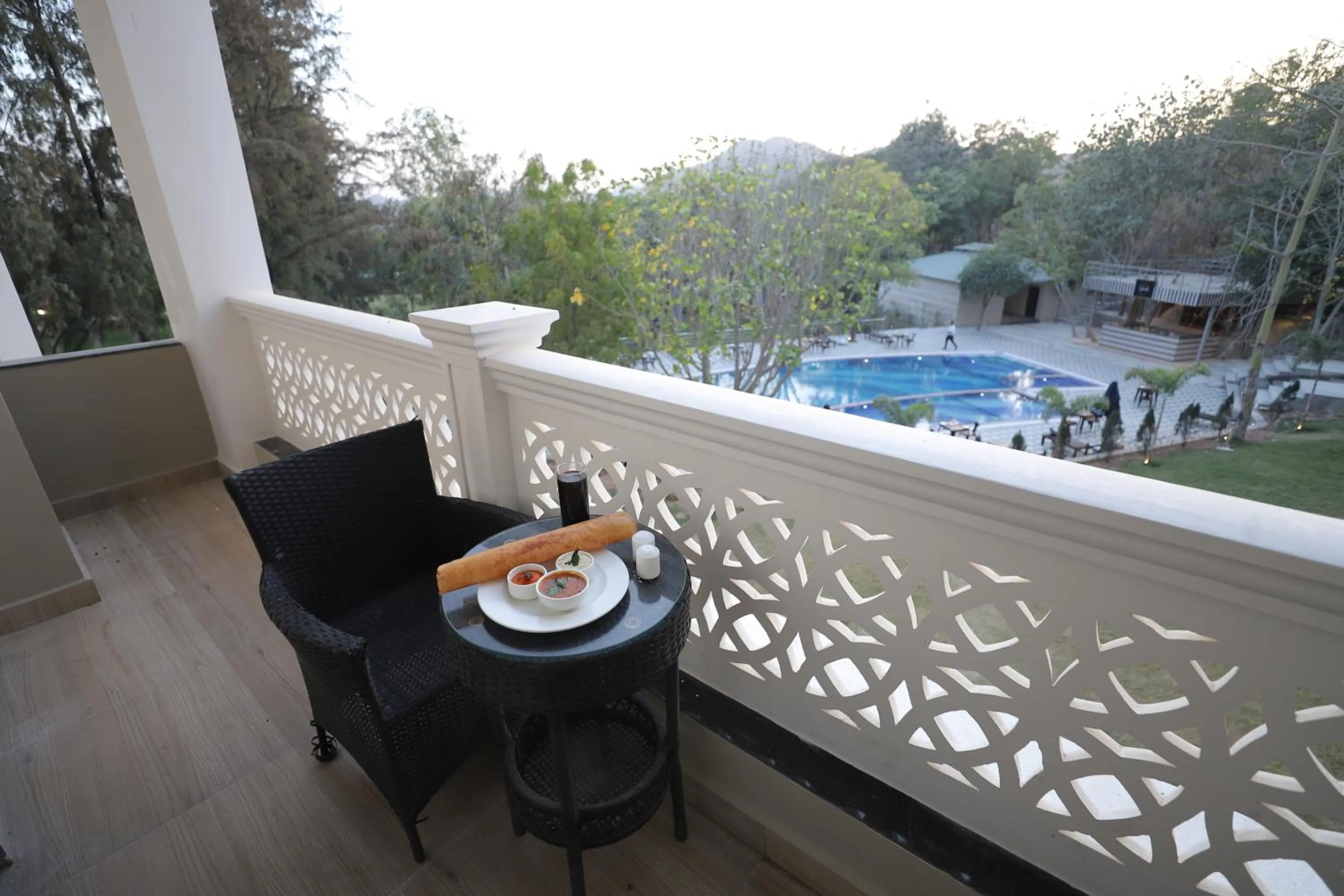 Balcony/Terrace in Essentia Luxury Resort & Spa Udaipur