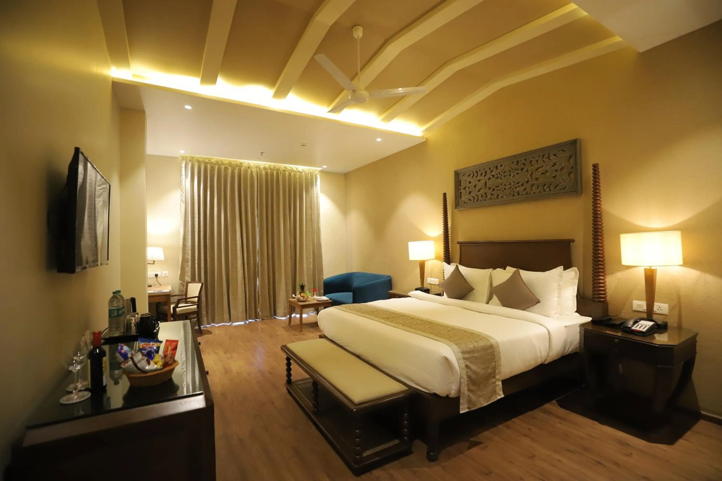 Bed in Essentia Luxury Resort & Spa Udaipur