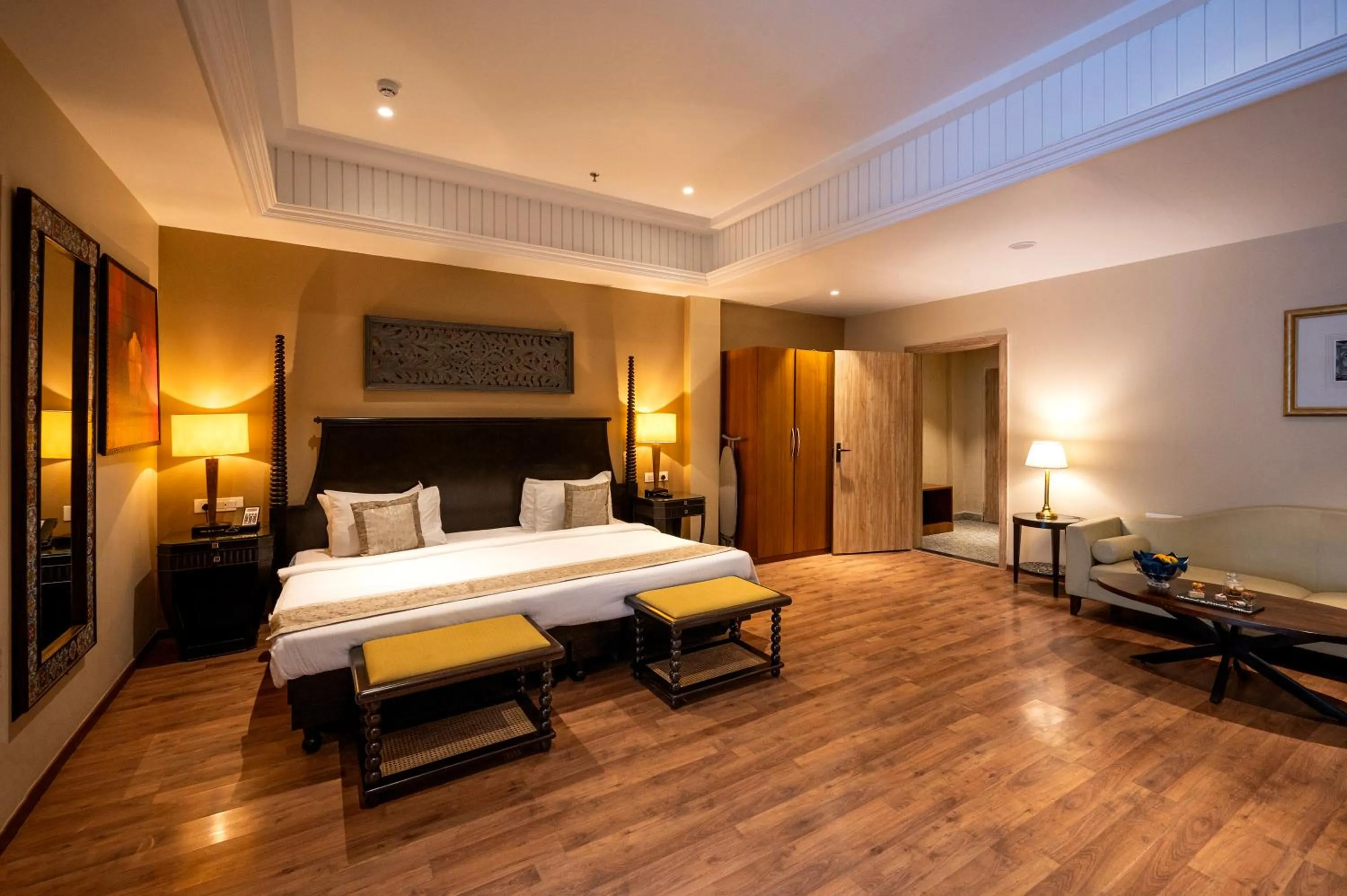 Bed in Essentia Luxury Resort & Spa Udaipur