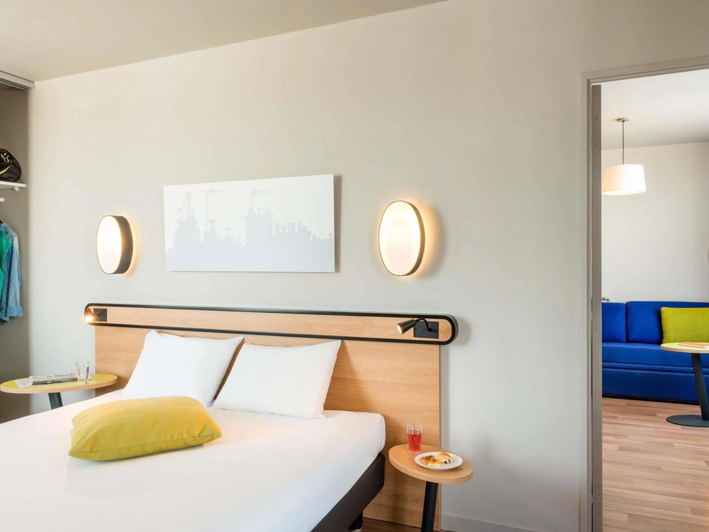 Bedroom, Bed in Aparthotel Adagio Access Paris Massy Gare