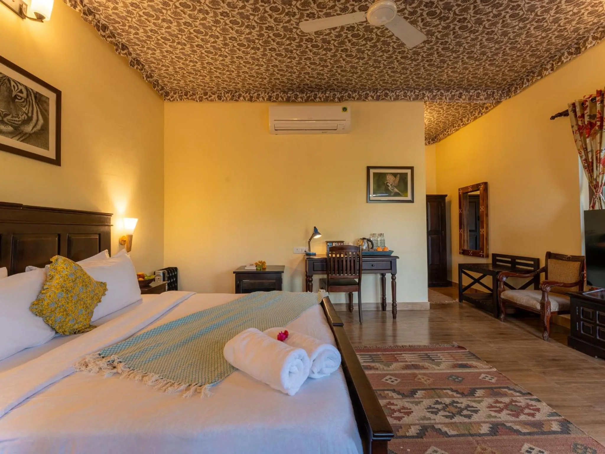 air conditioner, Bed in Moustache Ranthambore Luxuria