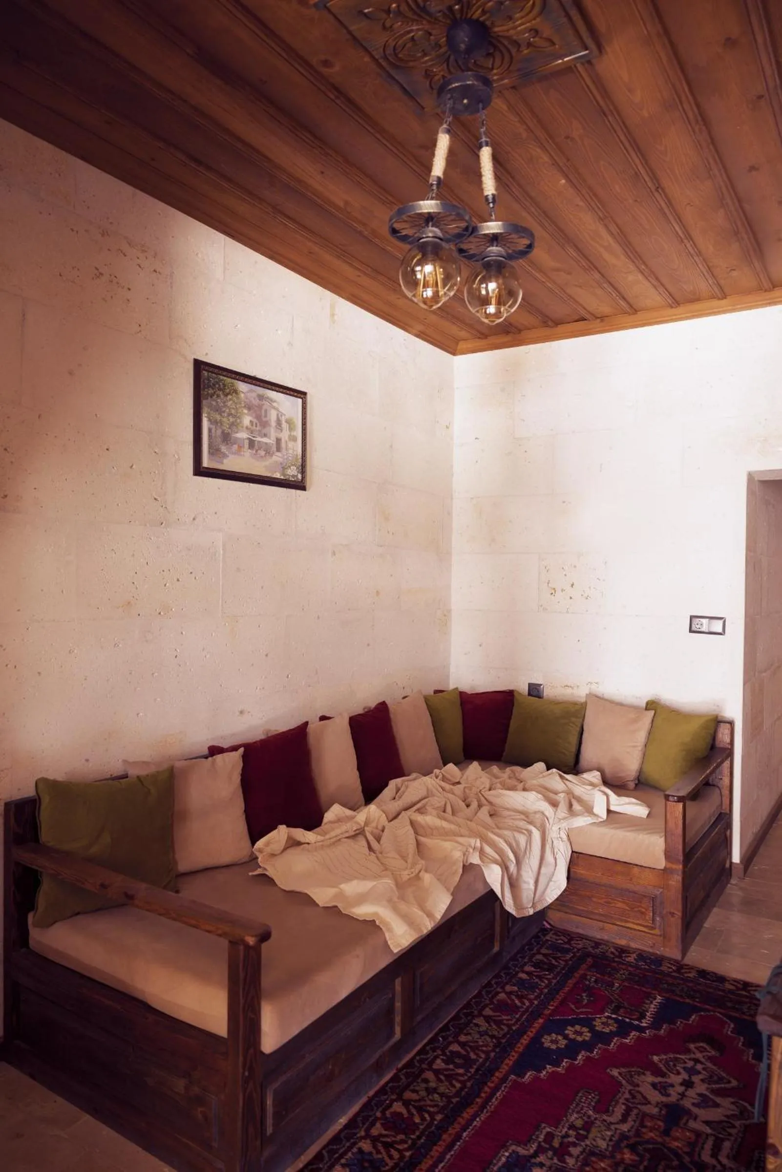 Living room, Bed in Göreme Stone Age