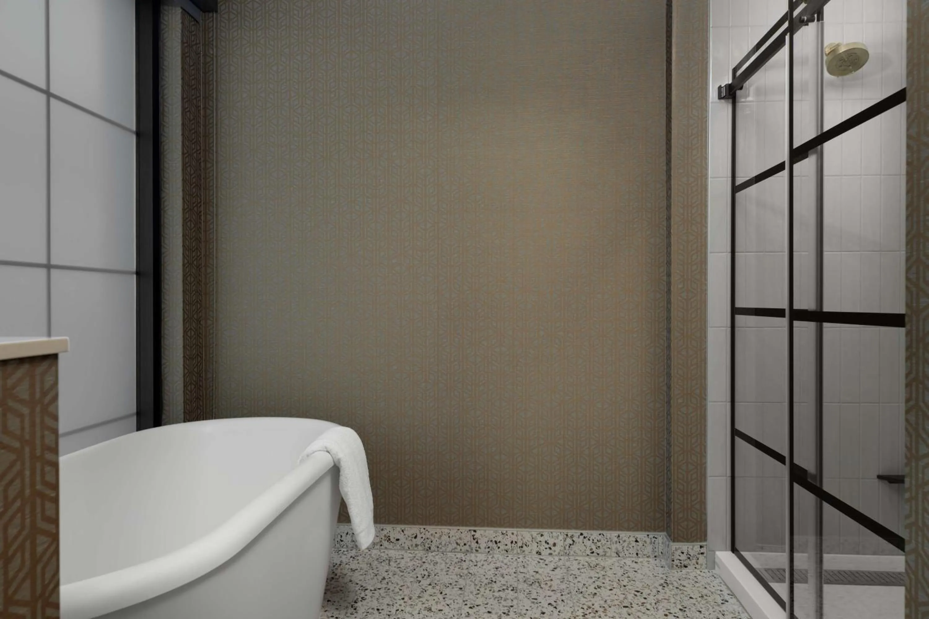 Bathroom in Hotel Nickel Plate Fishers, Tapestry Collection By Hilton