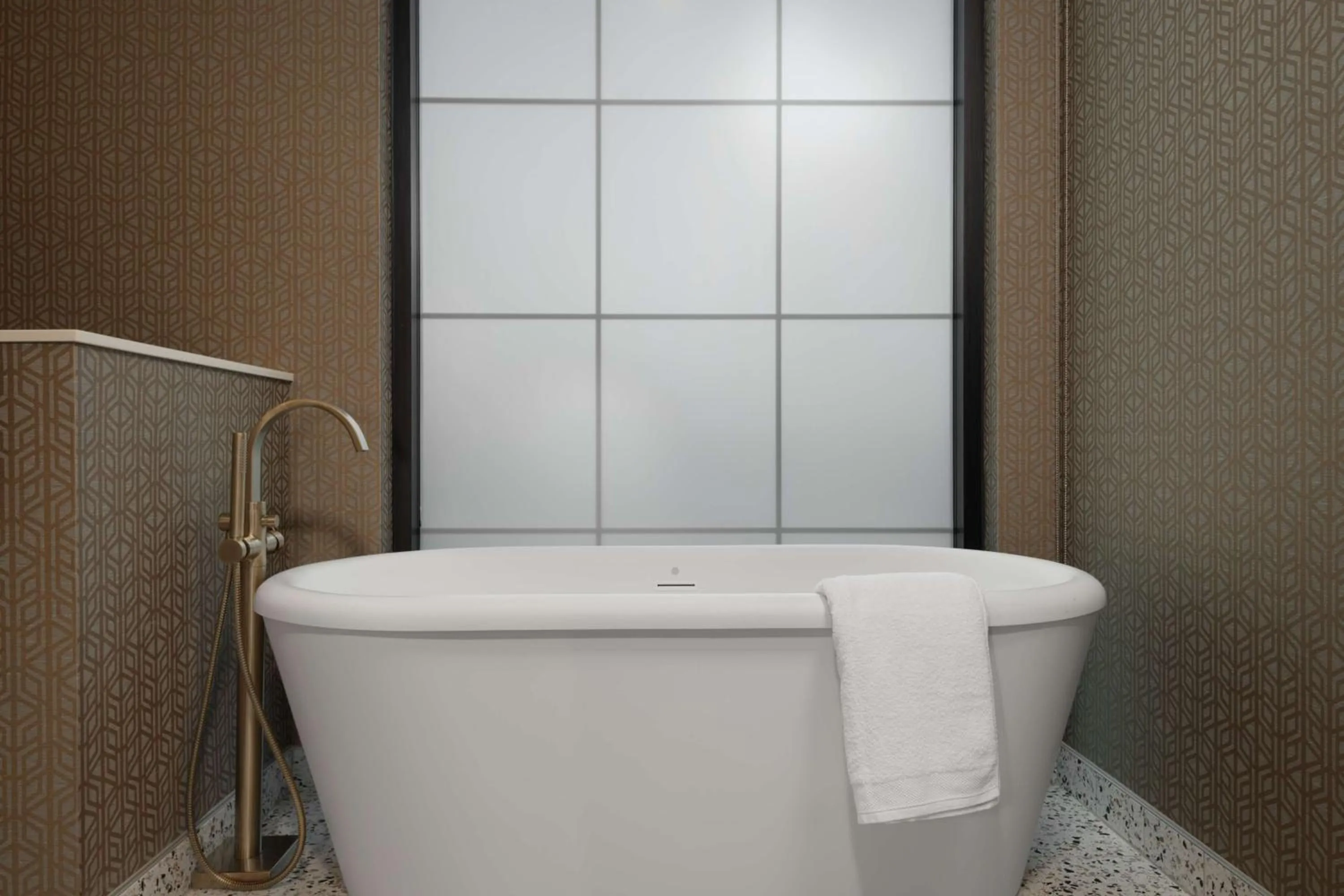 Bathroom in Hotel Nickel Plate Fishers, Tapestry Collection By Hilton