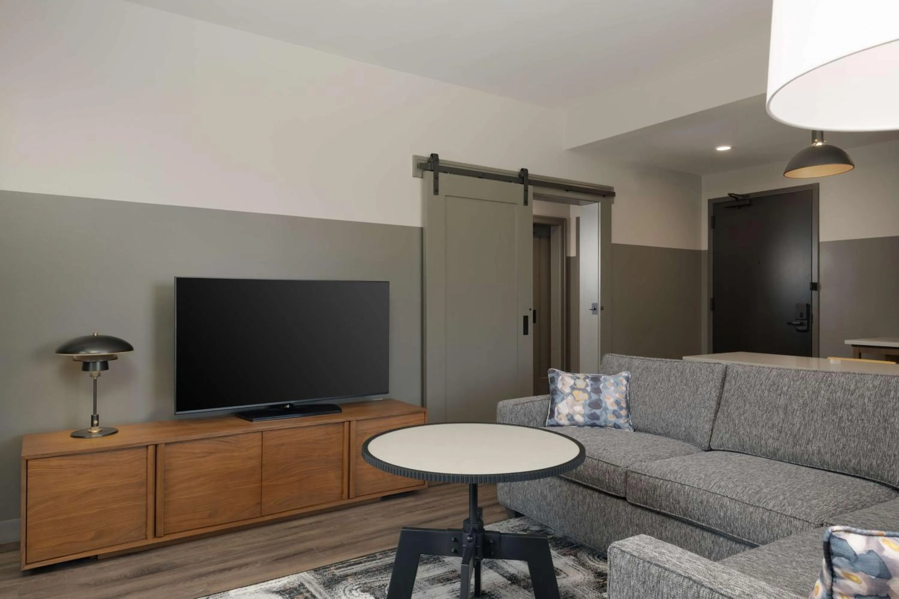 Living room in Hotel Nickel Plate Fishers, Tapestry Collection By Hilton