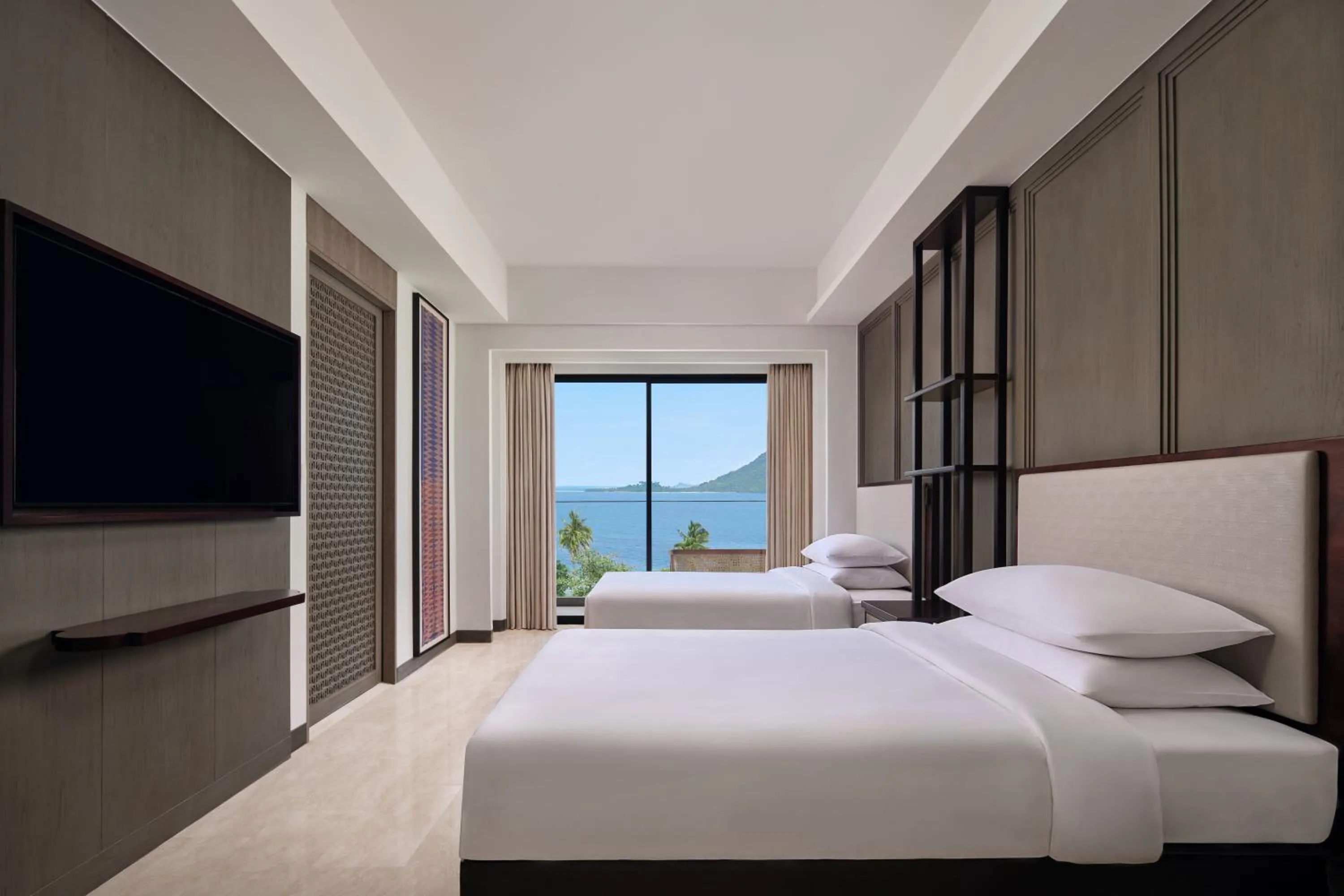 View (from property/room), Bed in Lampung Marriott Resort & Spa