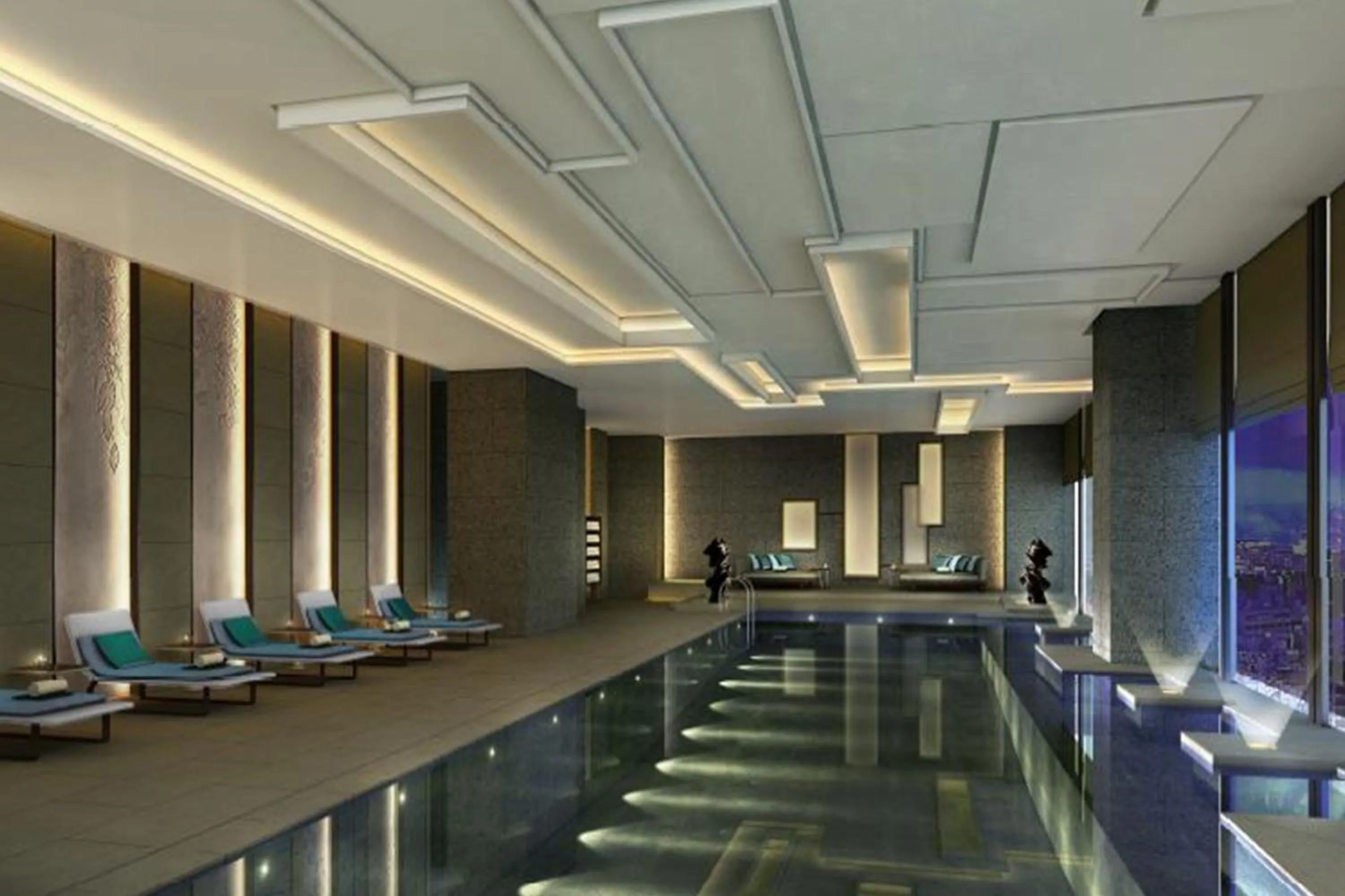 Swimming pool in JW Marriott Hotel Taiyuan