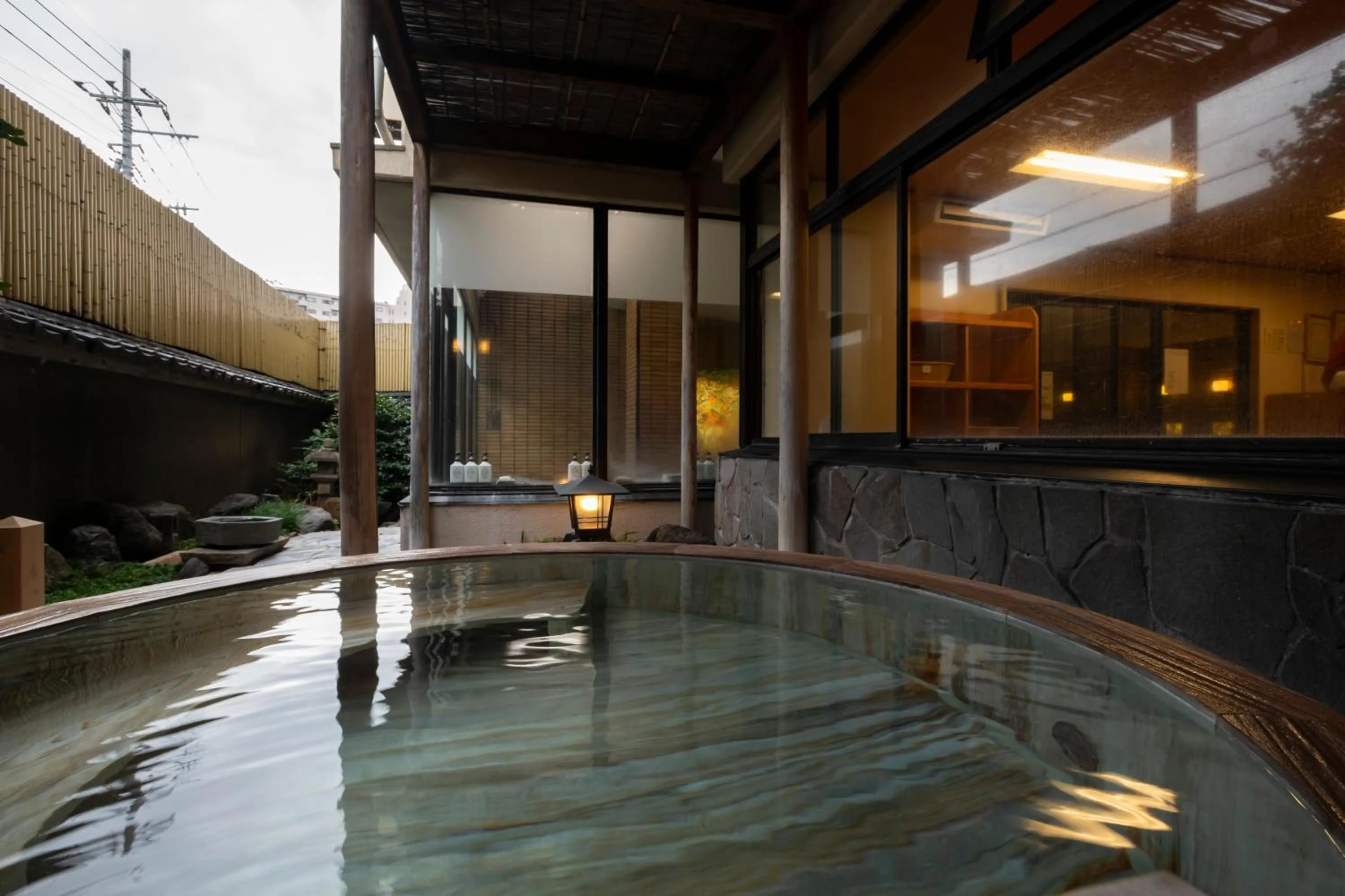 Open Air Bath in Isawa Tokiwa Hotel