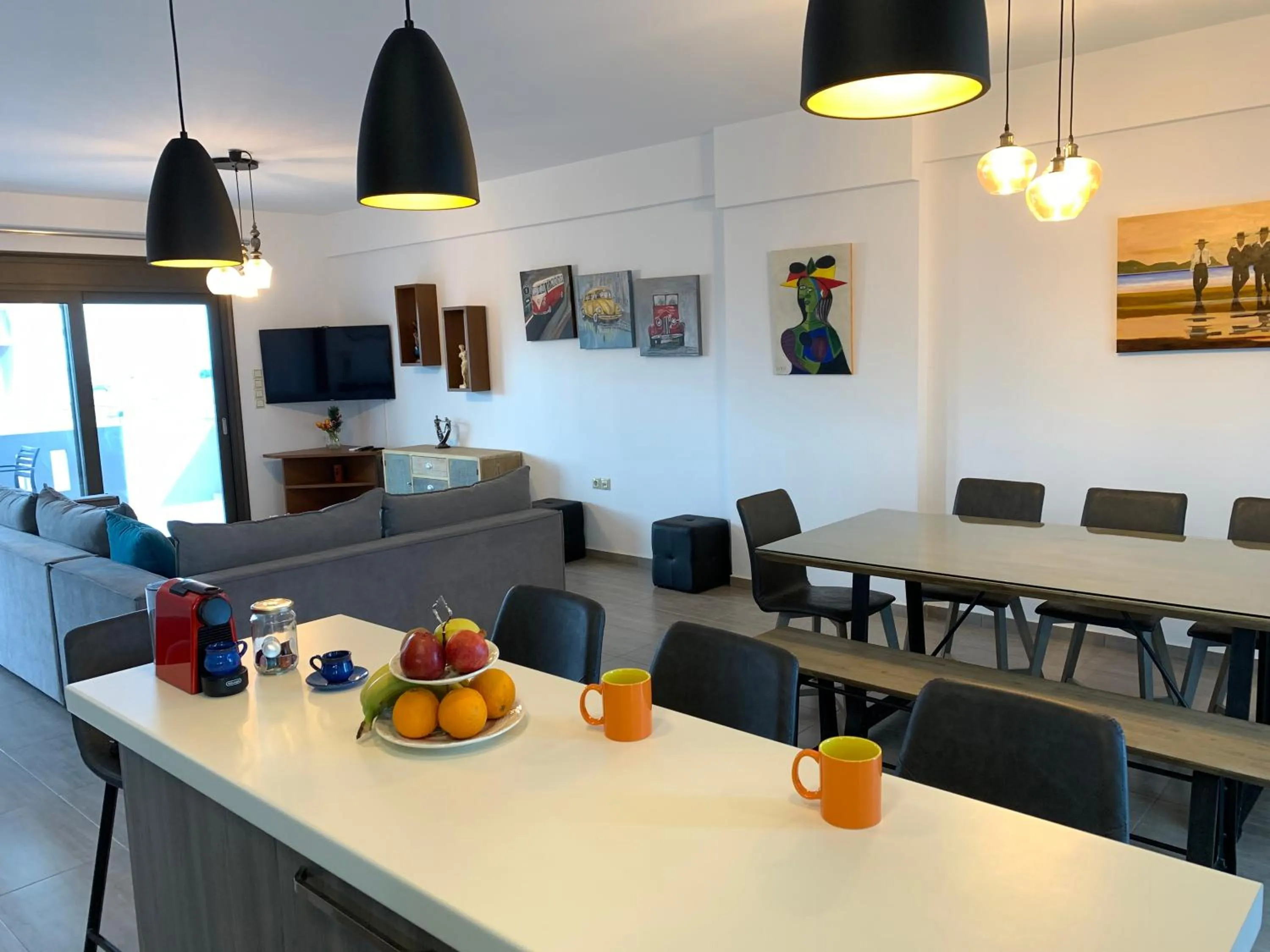 Seating area in Angela Apartments